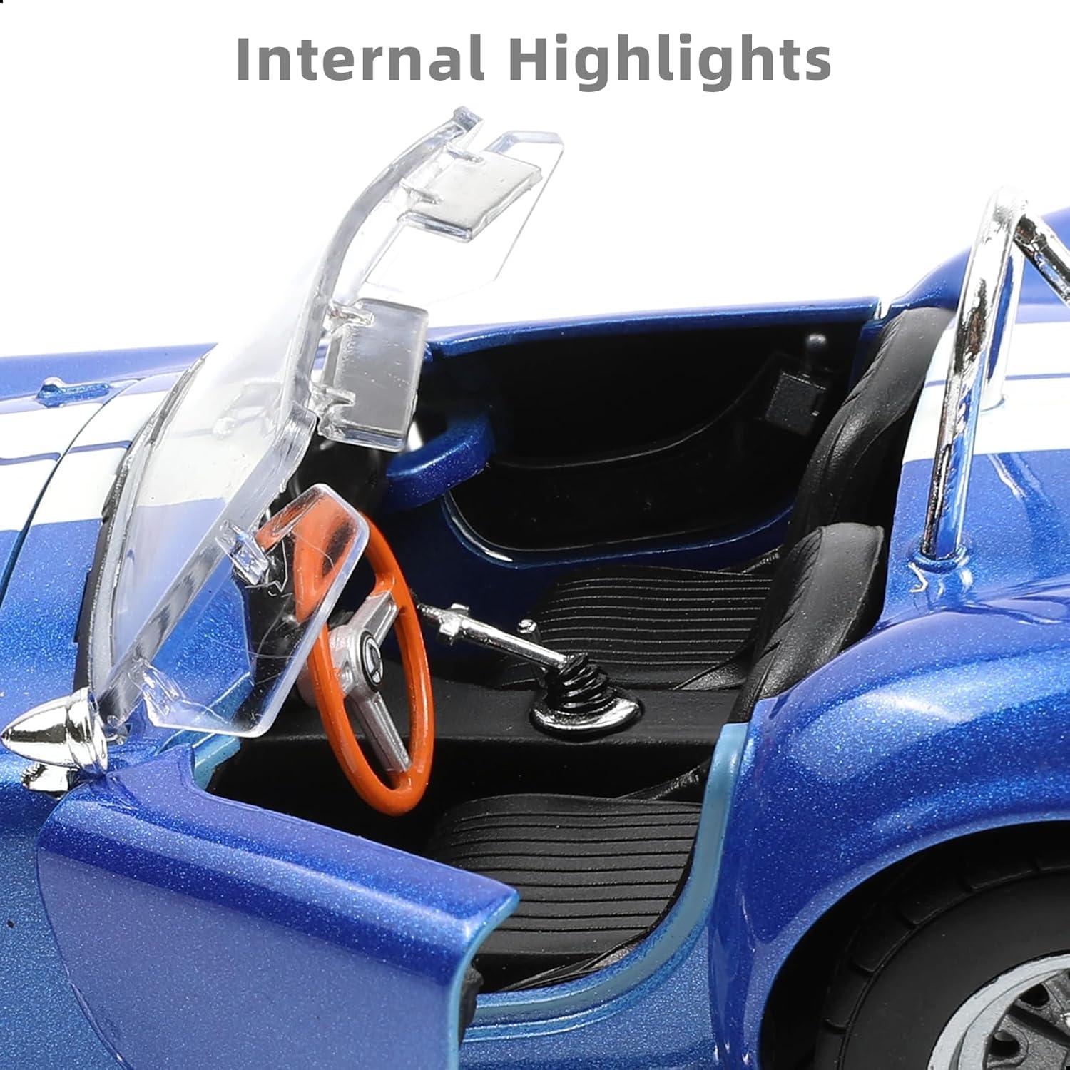 Coche Juguete Diecast 1/24 Shelby Cobra 427 S/C Azul