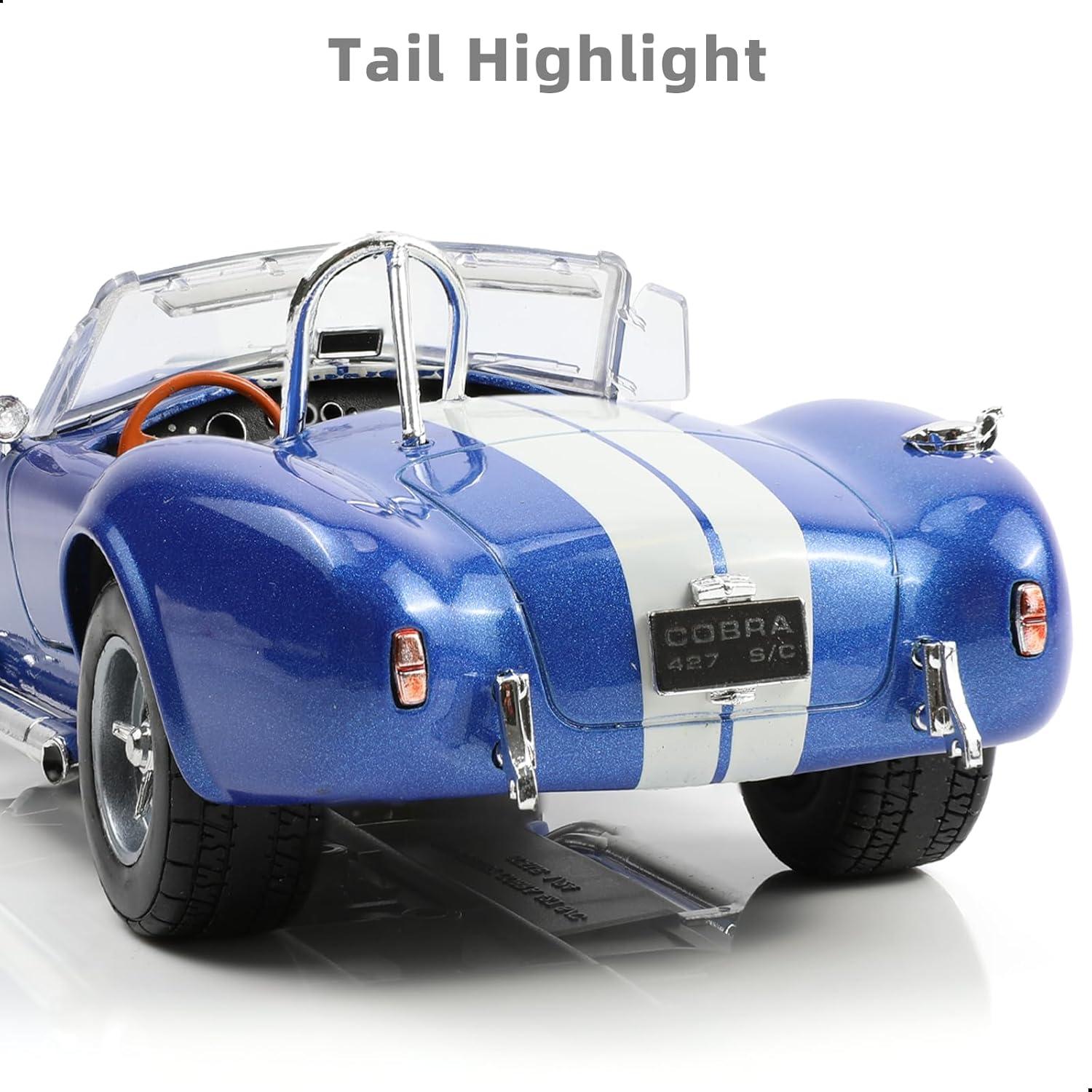 Coche Juguete Diecast 1/24 Shelby Cobra 427 S/C Azul