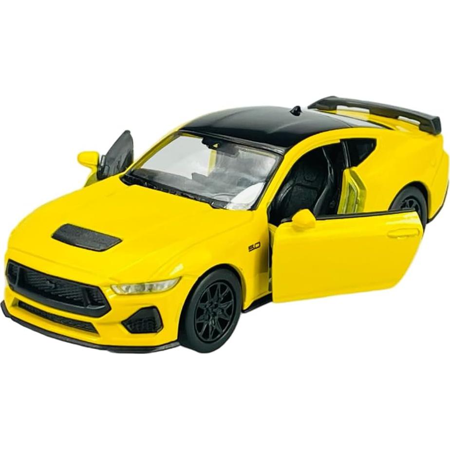 Modelo Diecast Ford Mustang GT 2024 Welly 1:24 Amarillo