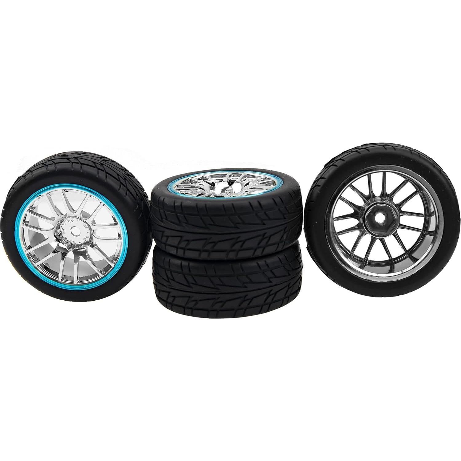 Juego de 4 Neumáticos RC 1/10 HIRCQOO con Llantas Plásticas