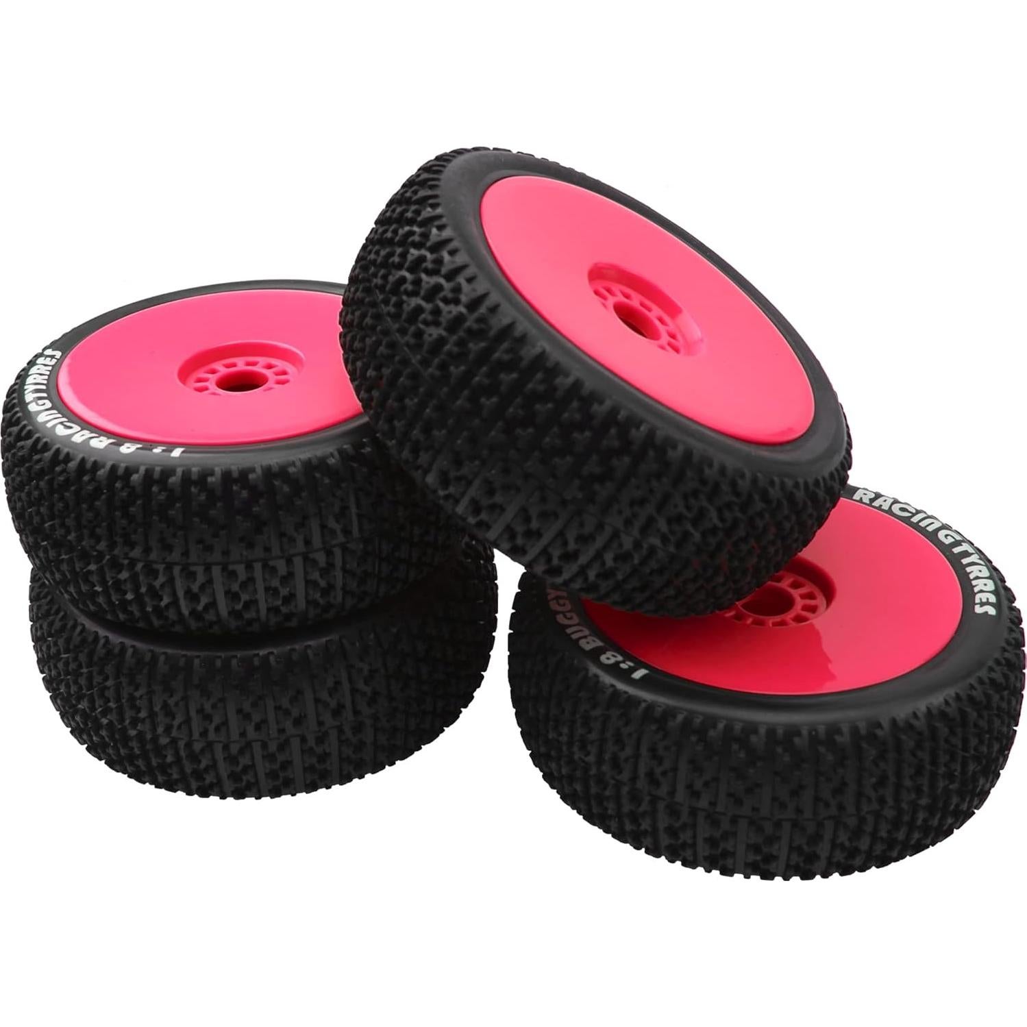 Neumáticos de Goma 1/8 ShareGoo 115mm para Buggy RC - Rojo