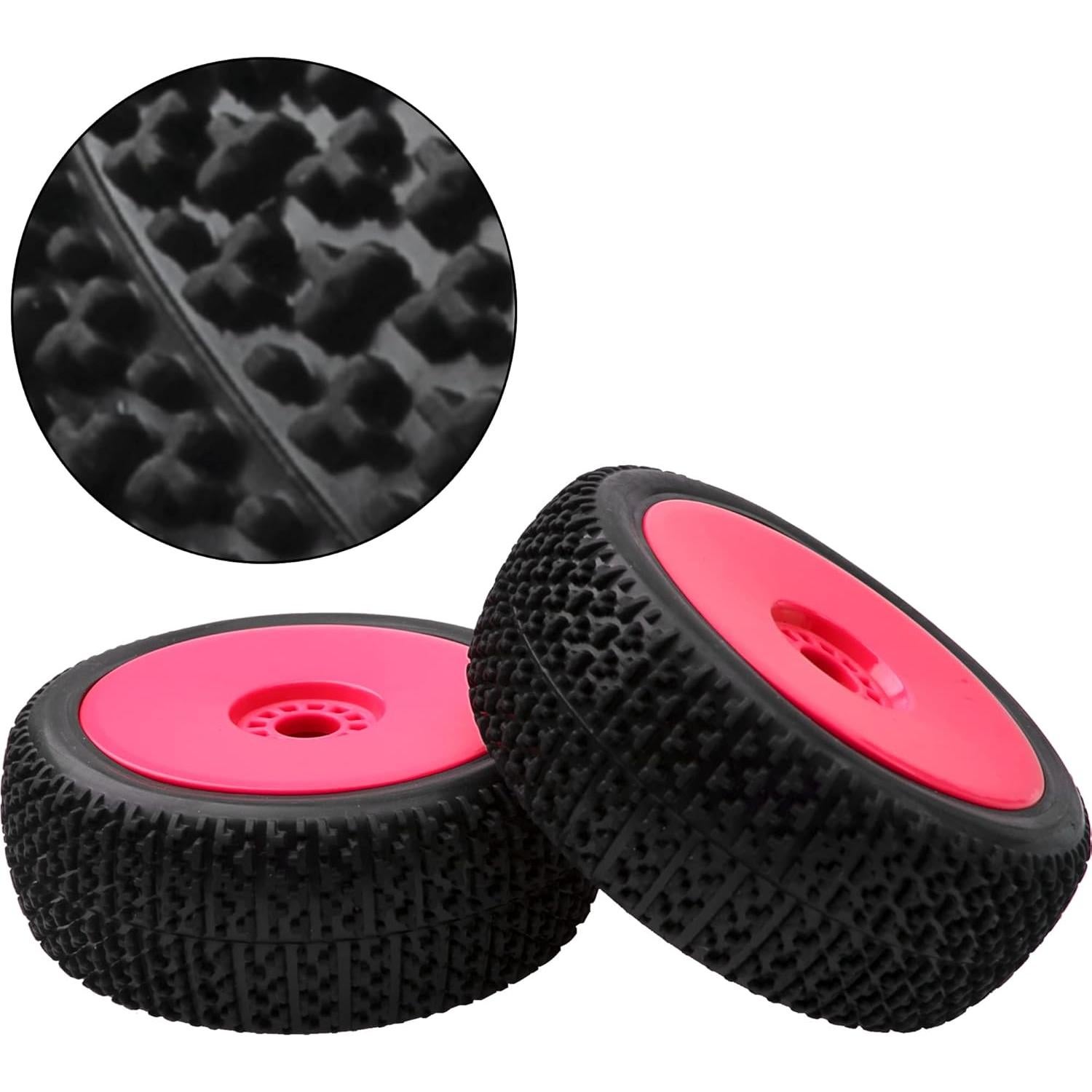 Neumáticos de Goma 1/8 ShareGoo 115mm para Buggy RC - Rojo