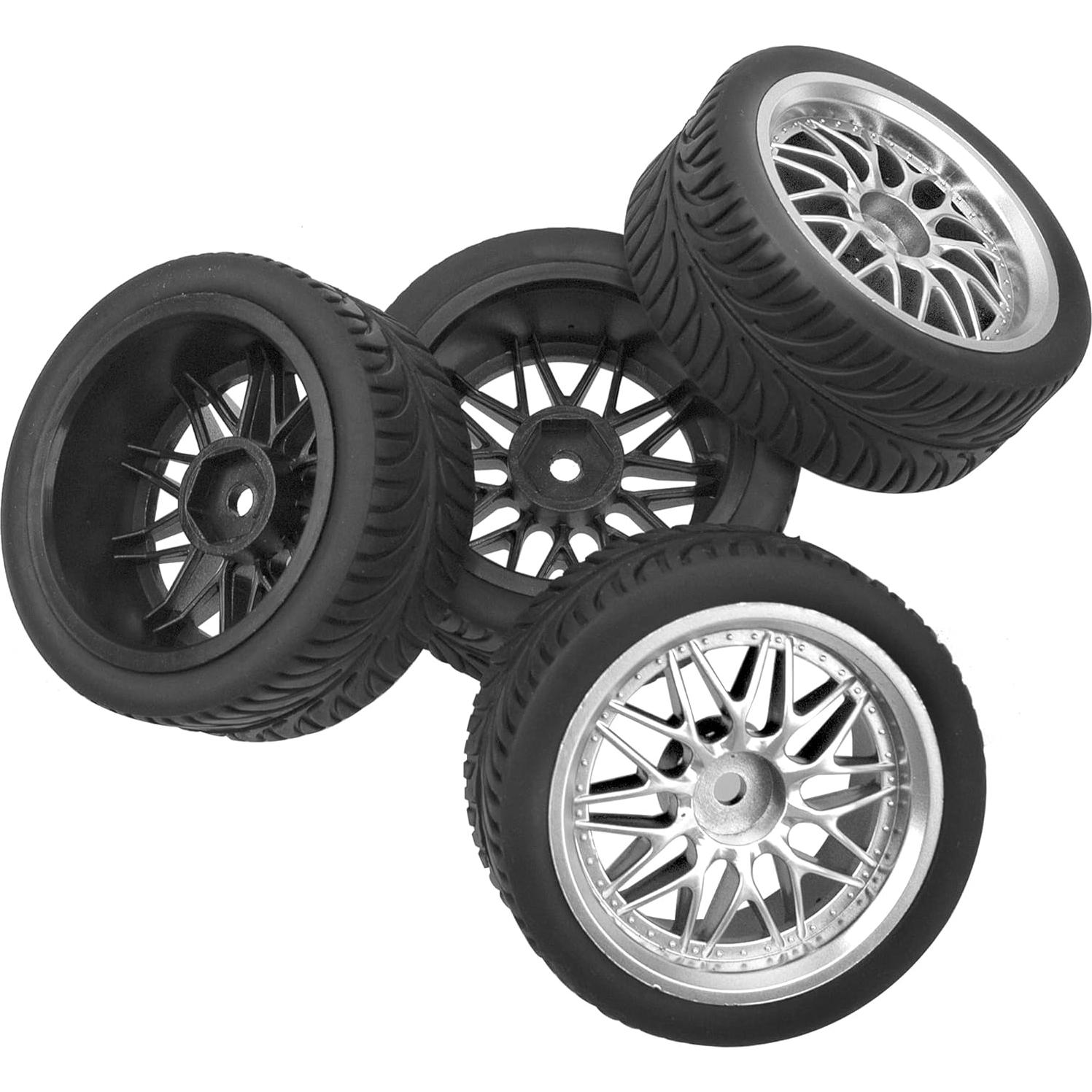 Neumáticos de Caucho y Llantas Plásticas RC 1/10 HIRCQOO