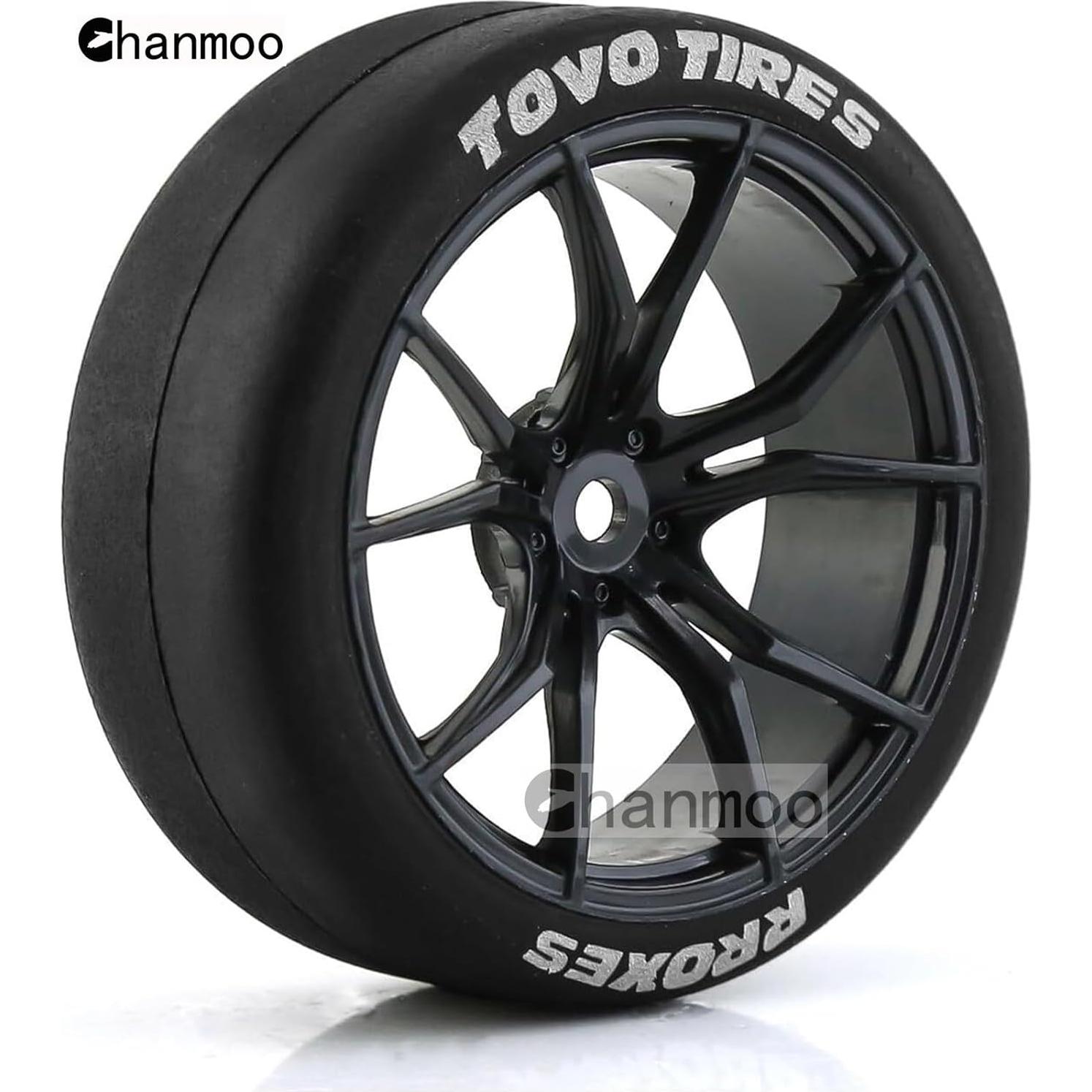 Neumáticos de Drift RC 1:10 Chanmoo 4 Pcs 12mm Hex Negro