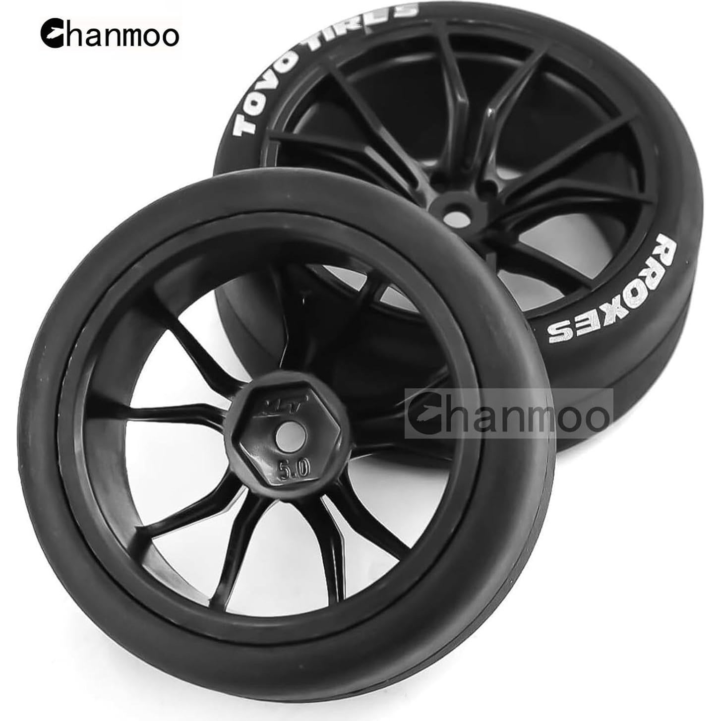 Neumáticos de Drift RC 1:10 Chanmoo 4 Pcs 12mm Hex Negro