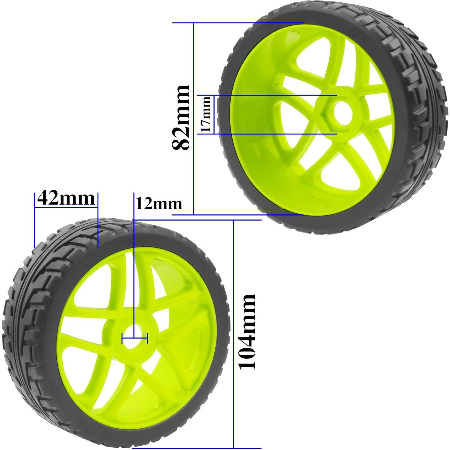 Neumáticos de Goma 104mm ShareGoo para Buggy RC 1/8 Verde