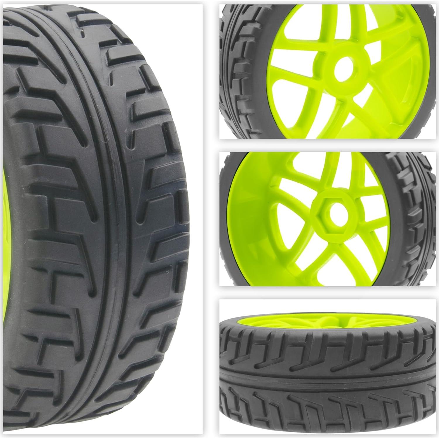 Neumáticos de Goma 104mm ShareGoo para Buggy RC 1/8 Verde