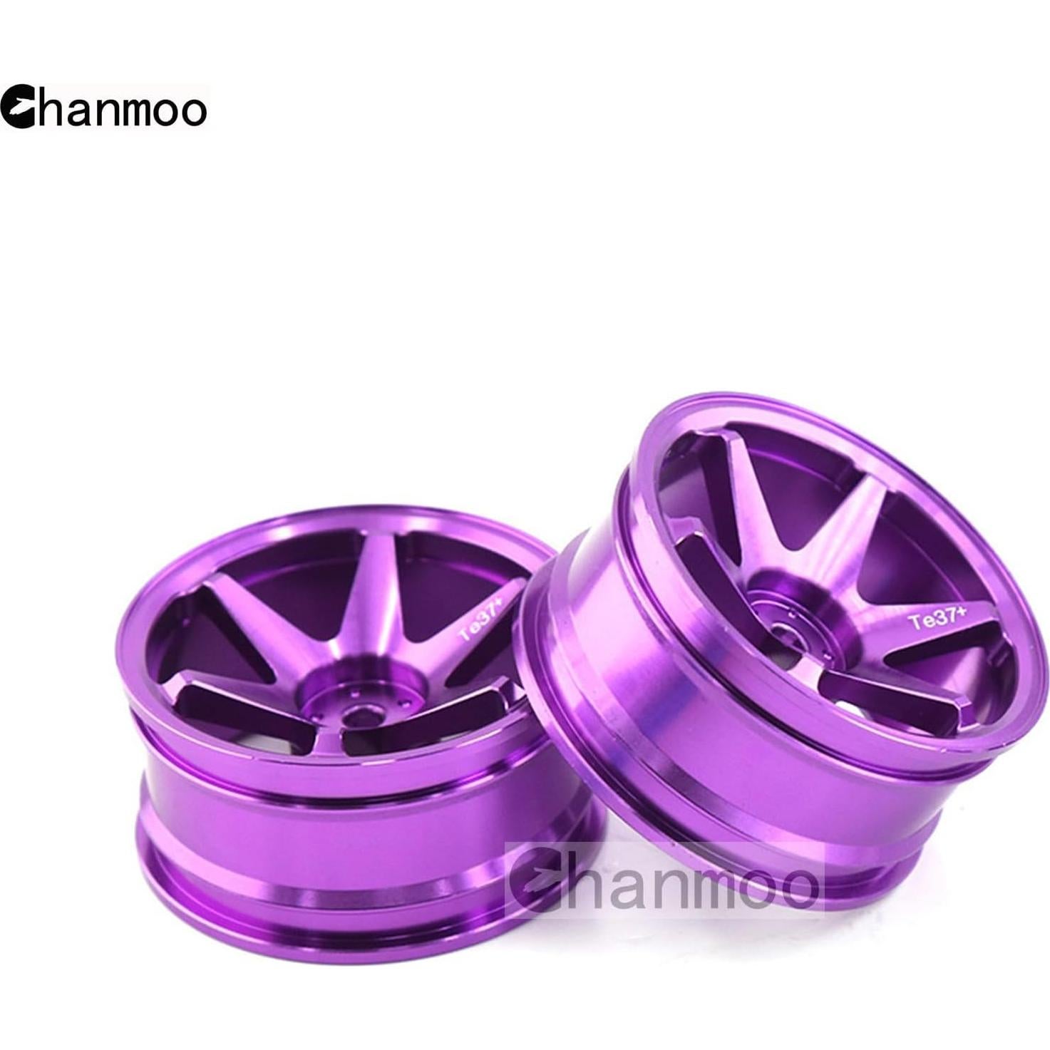 Ruedas de Coche RC 1/10 Chanmoo Aluminio 52mm 4PCS Púrpura