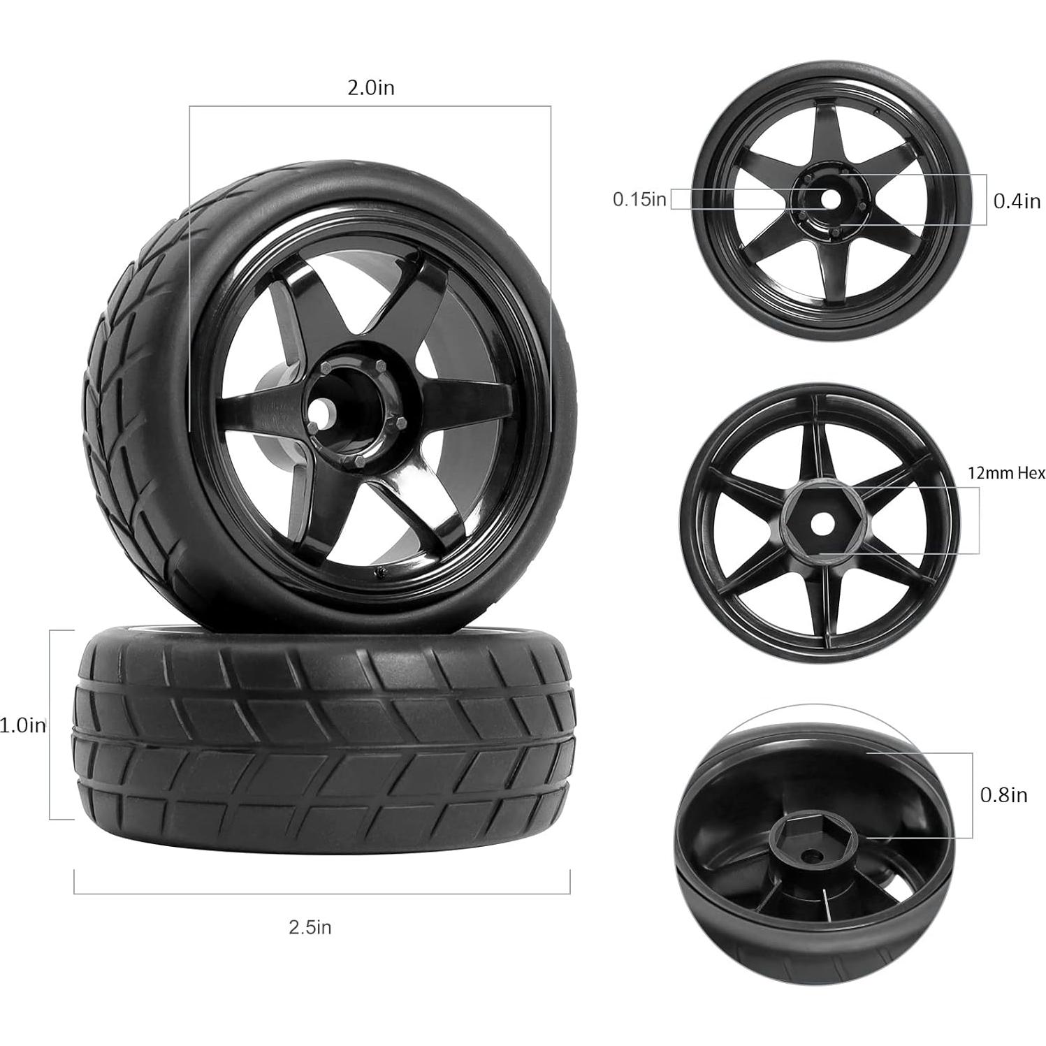 Ruedas y Neumáticos RC Drift 1/10 RCStation 4PCS 65.8mm