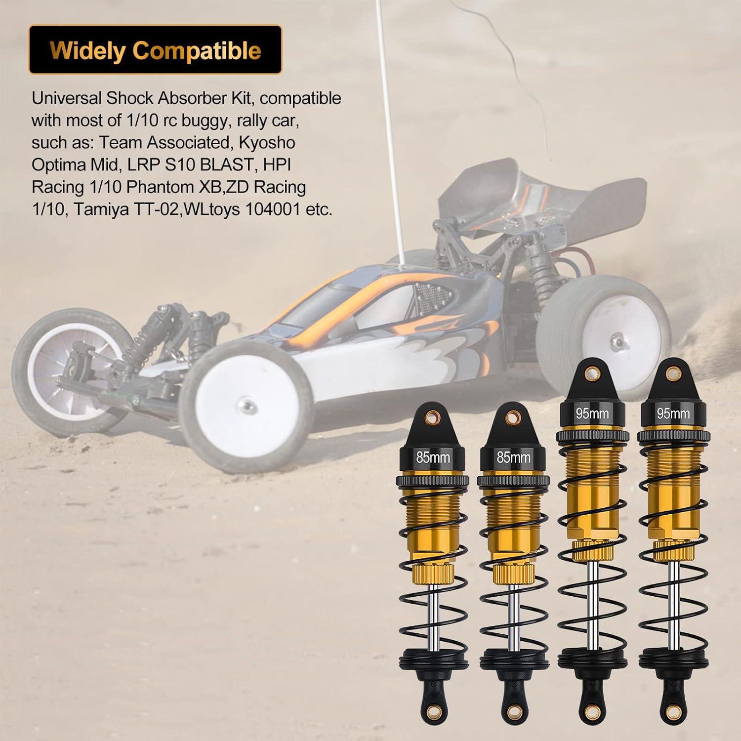 Juego de Amortiguadores RC 4Pcs Arrarown 85mm Delantero 95mm Trasero