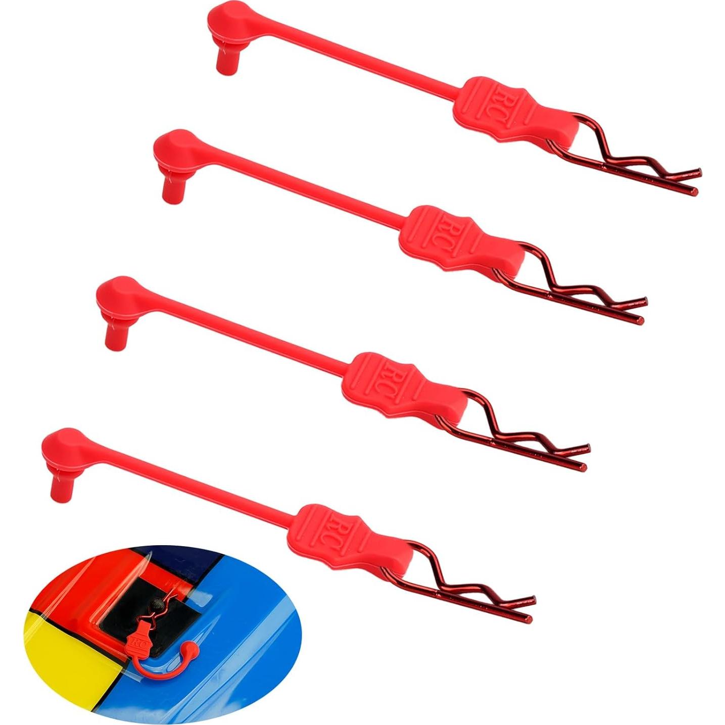 Clips Universales para Carro RC TGCWENG 8PCS Rojos con Tiradores