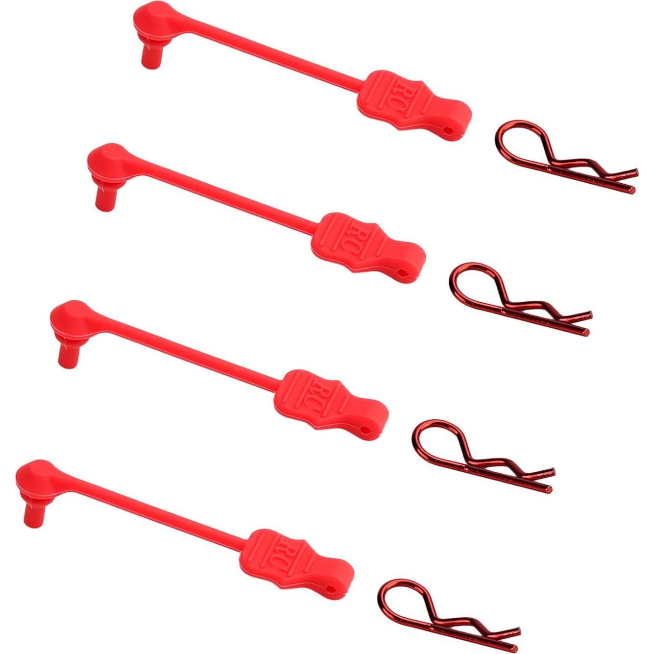 Clips Universales para Carro RC TGCWENG 8PCS Rojos con Tiradores