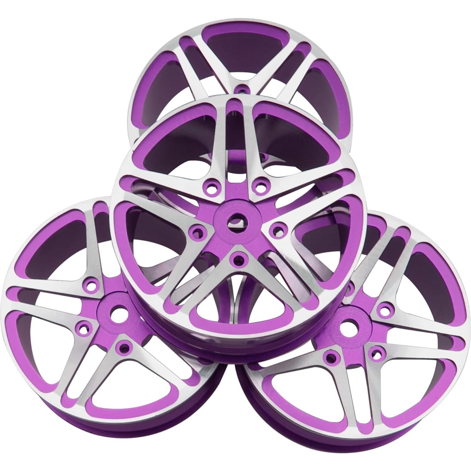 Llantas de Metal RC 1/10 ShareGoo 5-Rayos 52mm 26mm Púrpura