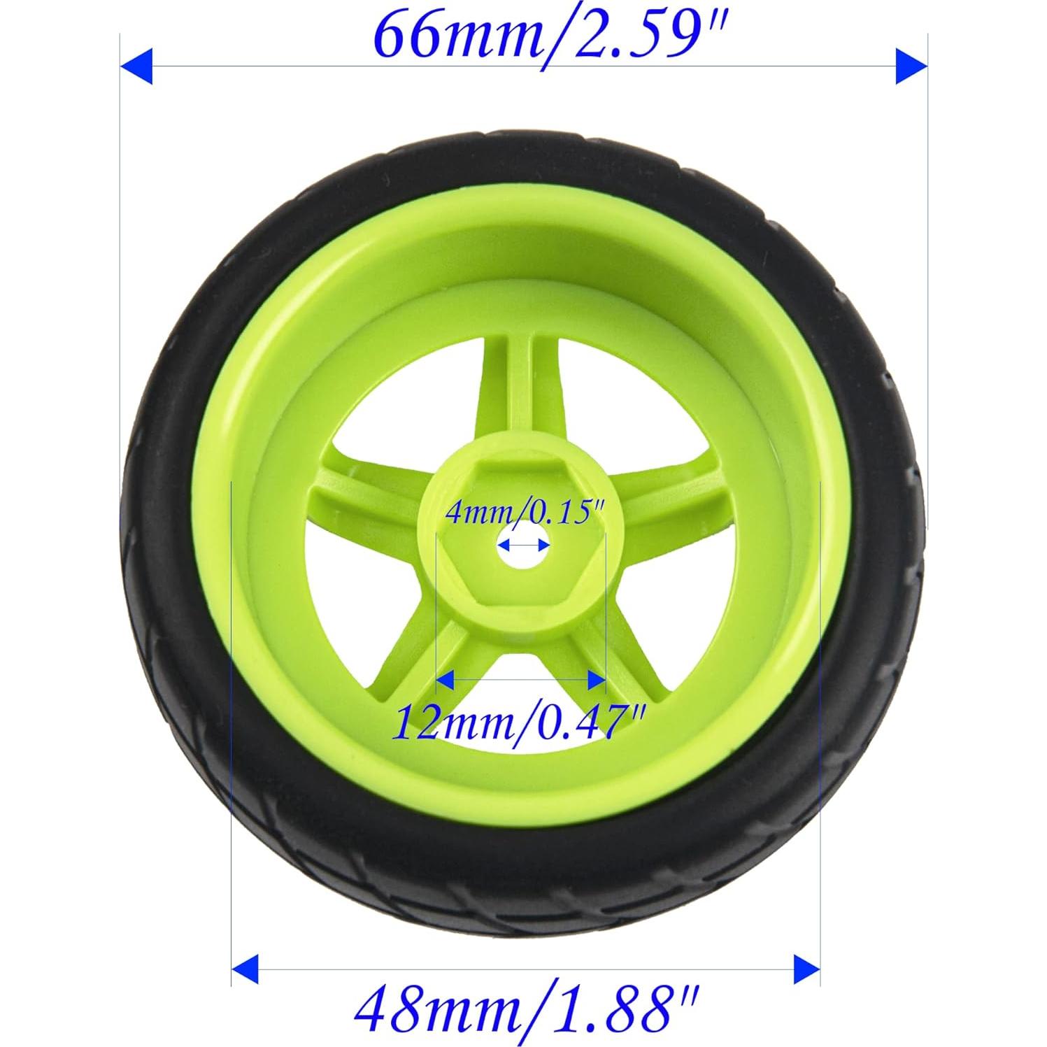 Ruedas de 5 radios HIRCQOO 66 mm para coches RC 1/10