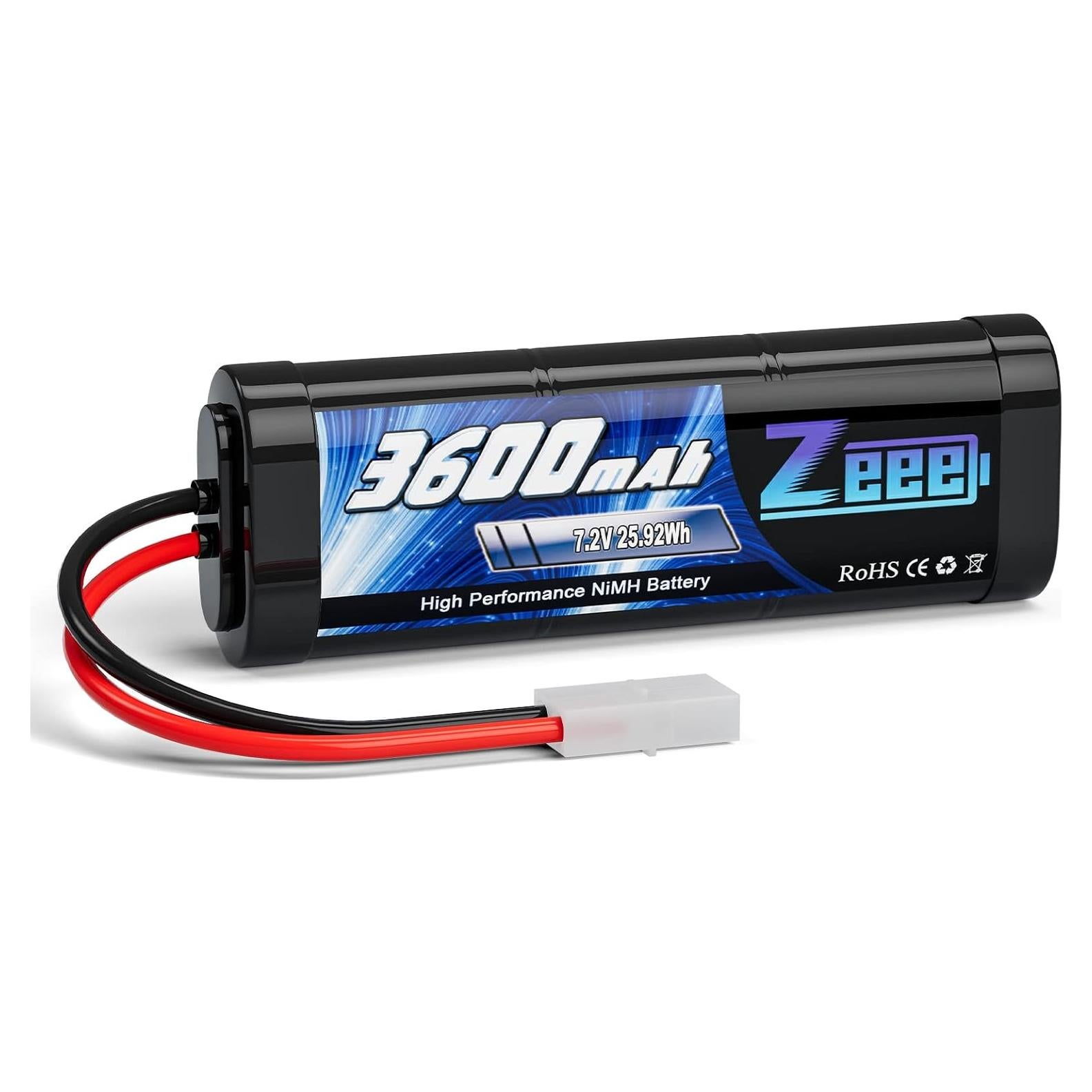 Batería NiMH Zeee 7.2V 3600mAh con Conector Tamiya para RC