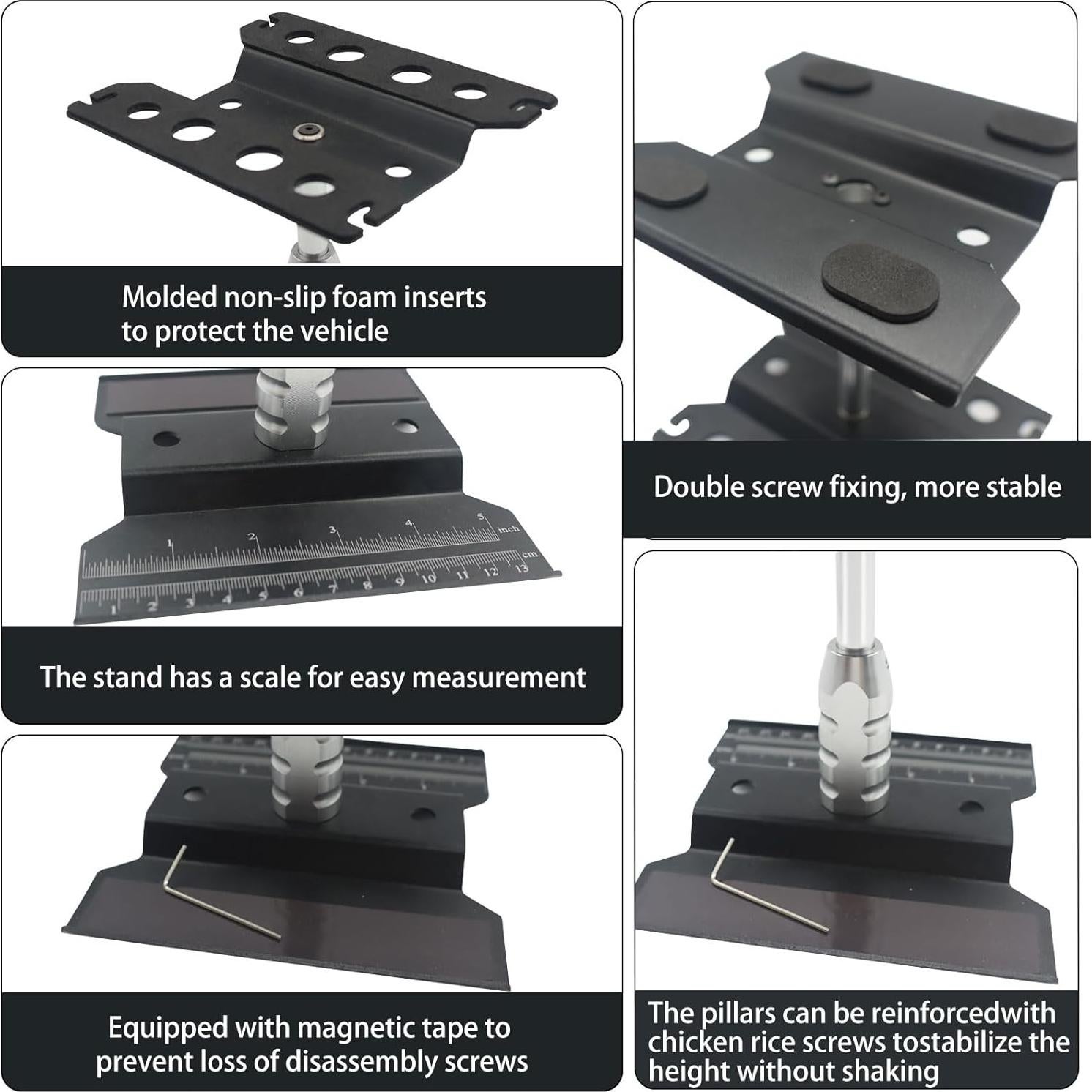 Soporte de Coche RC Ajustable 360° Aluminio Negro Traxxas