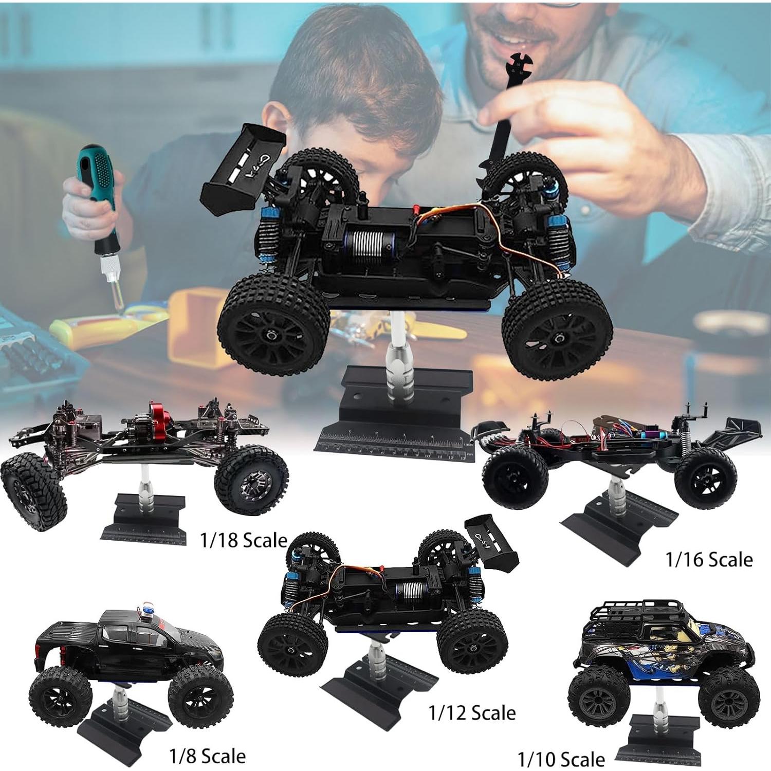 Soporte de Coche RC Ajustable 360° Aluminio Negro Traxxas