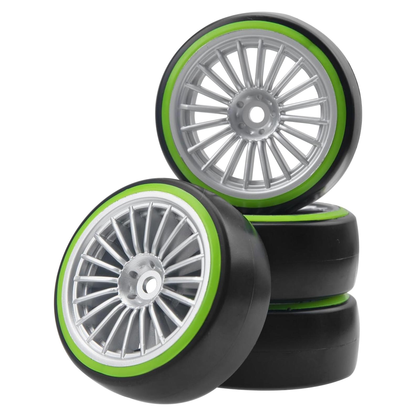 4 Ruedas y Neumáticos Drift RC 1/10 ShareGoo 12mm Verde