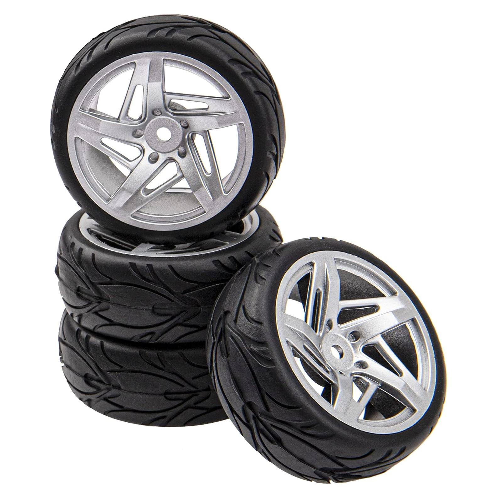 Ruedas de 5 radios HIRCQOO 1/10 para coches RC 12 mm