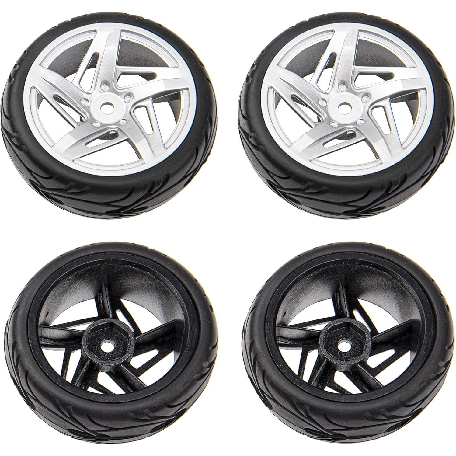 Ruedas de 5 radios HIRCQOO 1/10 para coches RC 12 mm