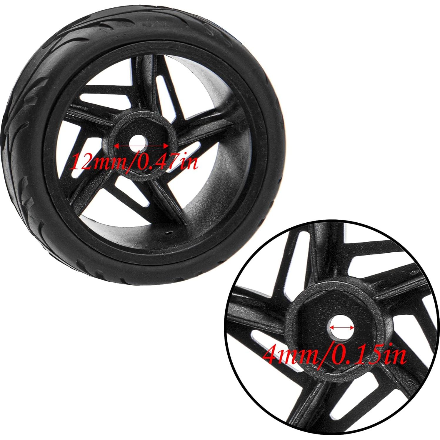 Ruedas de 5 radios HIRCQOO 1/10 para coches RC 12 mm