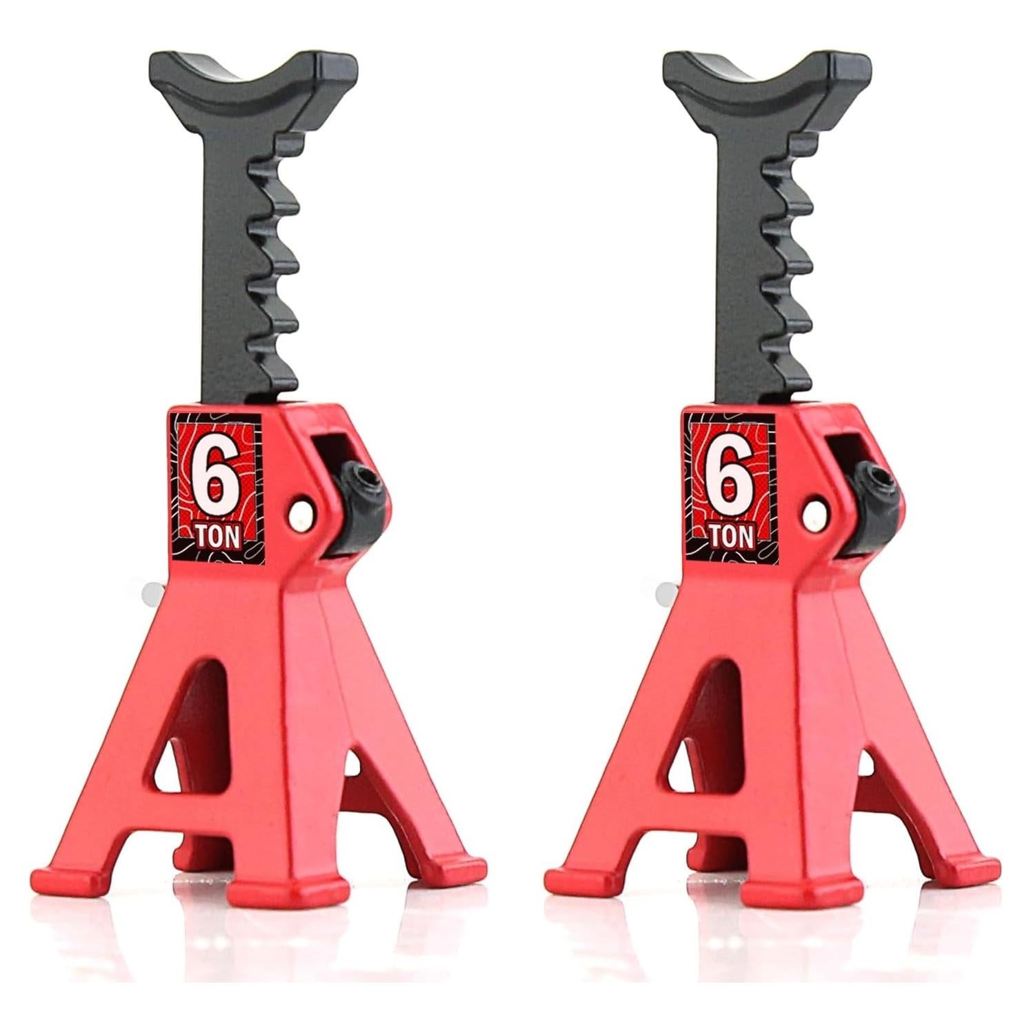 Soportes de Gato RC Chanmoo 1:18 1:24 Metal 6 Toneladas Rojo