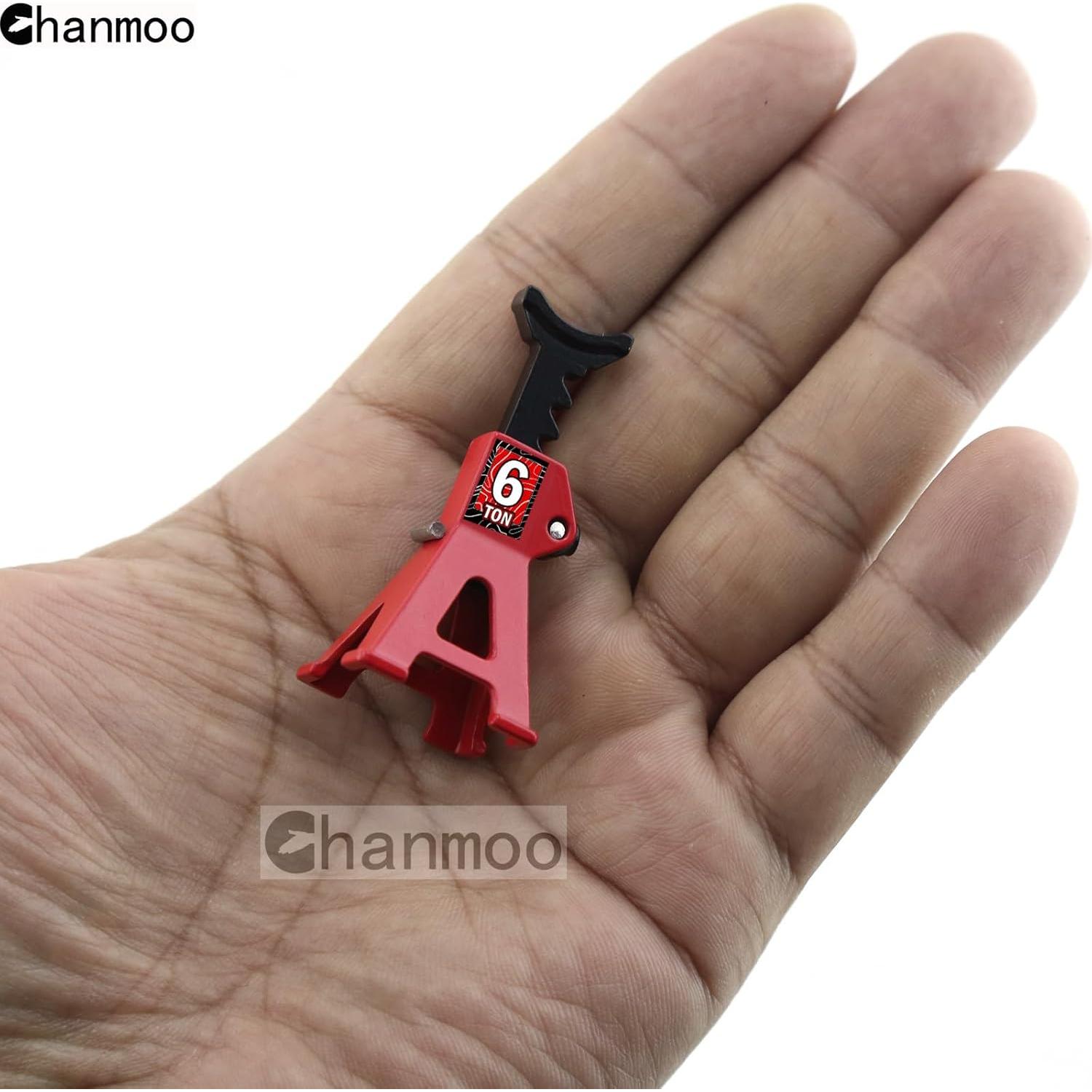 Soportes de Gato RC Chanmoo 1:18 1:24 Metal 6 Toneladas Rojo