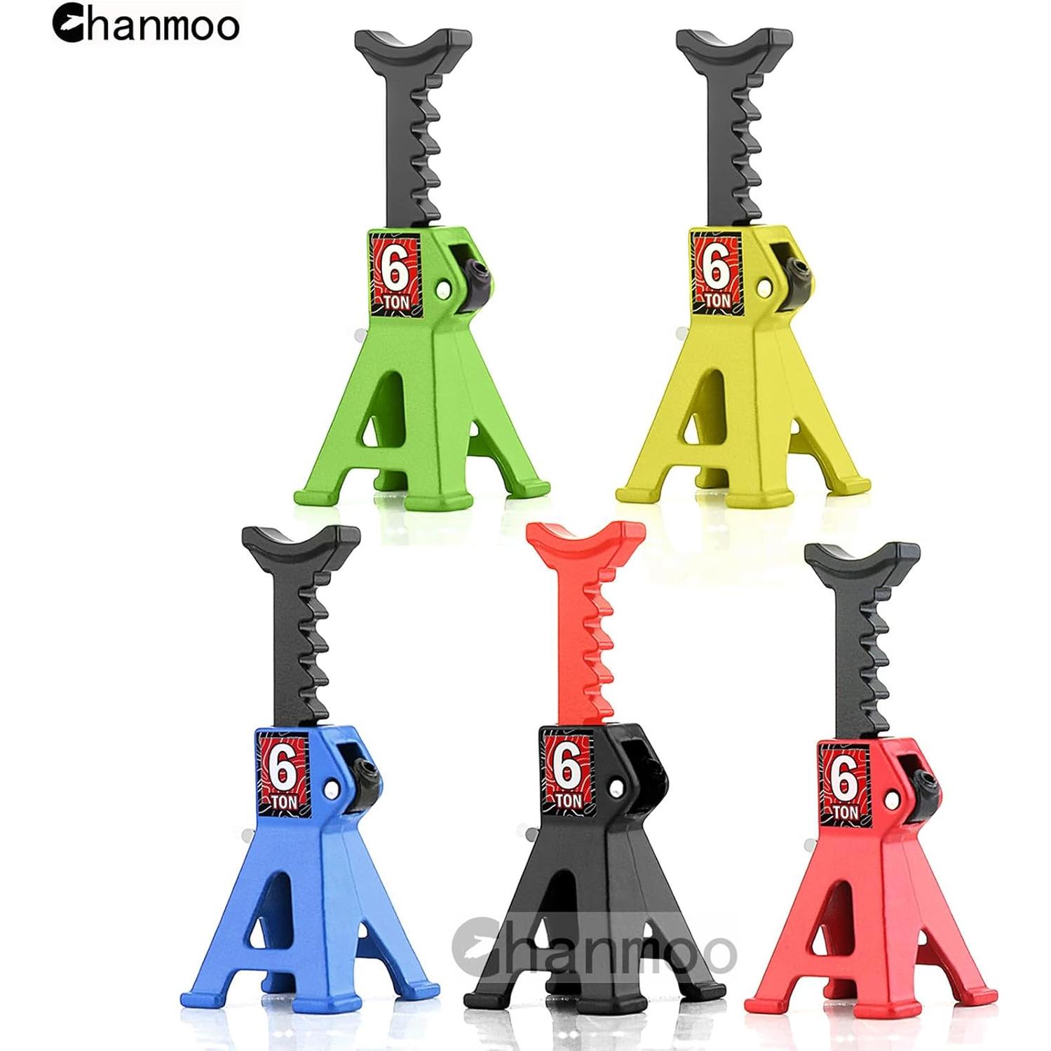 Soportes de Gato RC Chanmoo 1:18 1:24 Metal 6 Toneladas Rojo