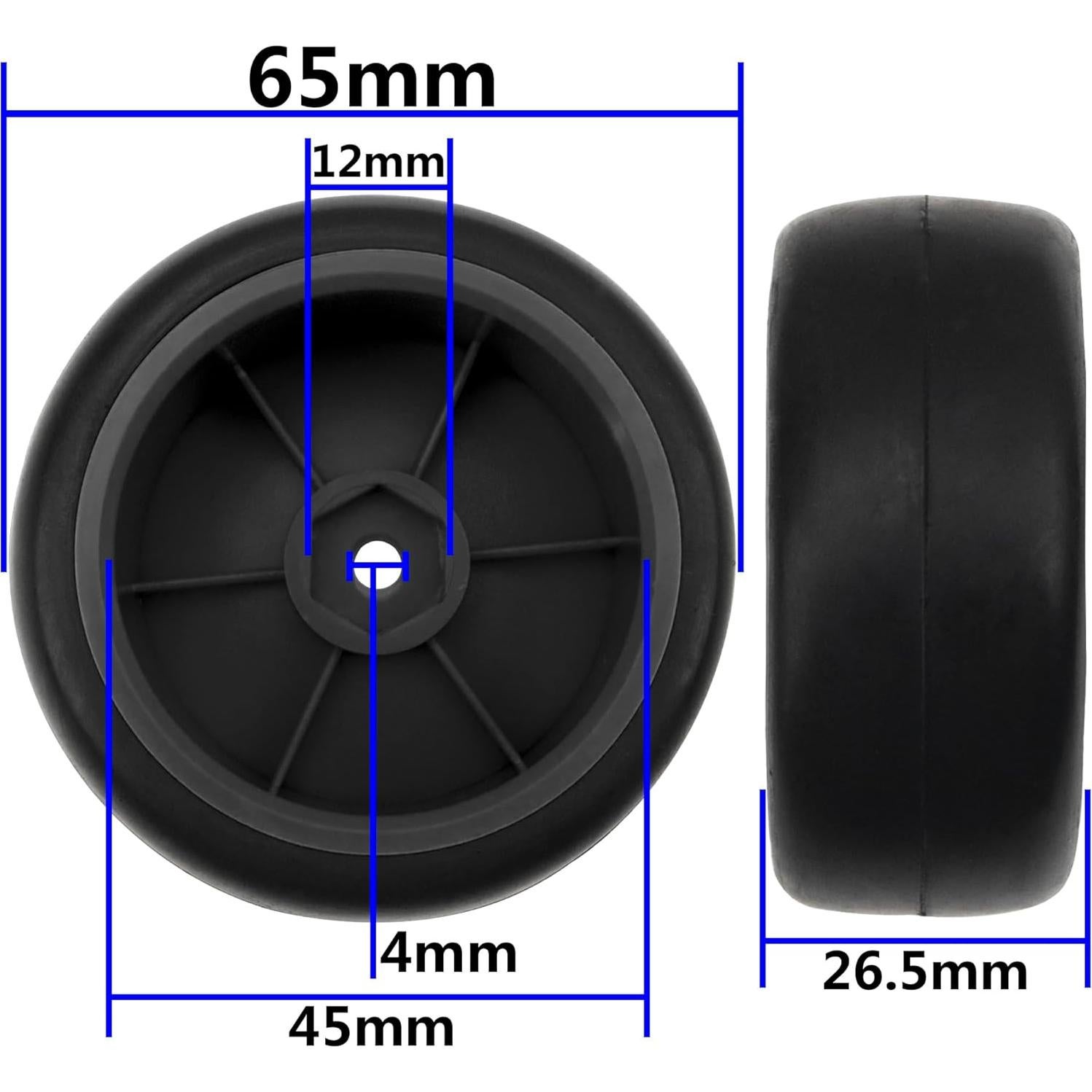 Aros de Rueda 12mm + Neumáticos de Goma para RC 1/10 HIRCQOO