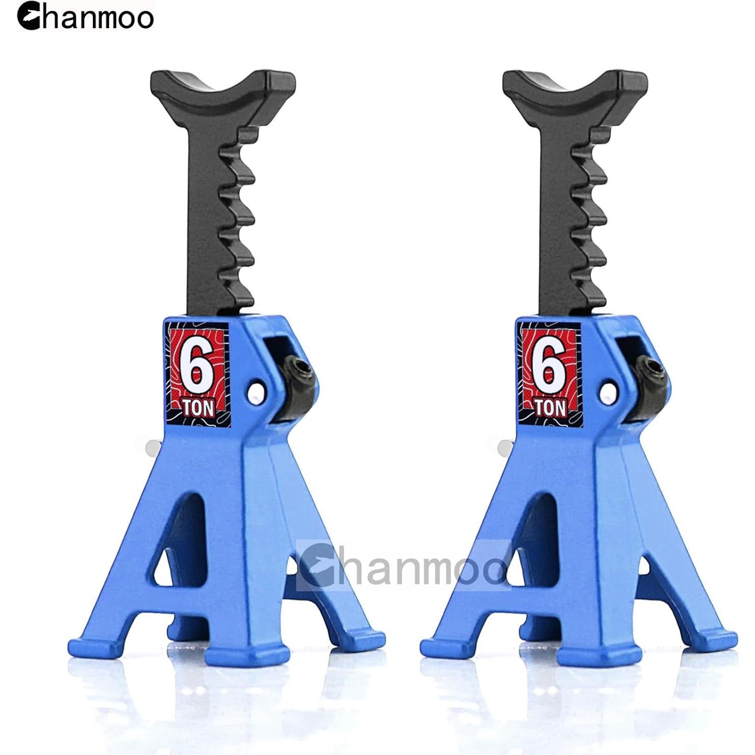Soportes de Jack RC Chanmoo 1:24 Ajustables 6 Toneladas Azul - 4 PCS