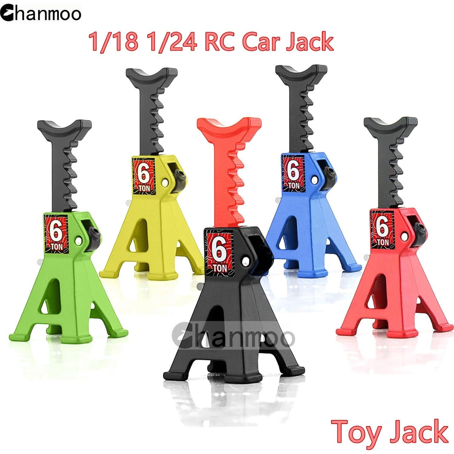 Soportes de Jack RC Chanmoo 1:24 Ajustables 6 Toneladas Azul - 4 PCS