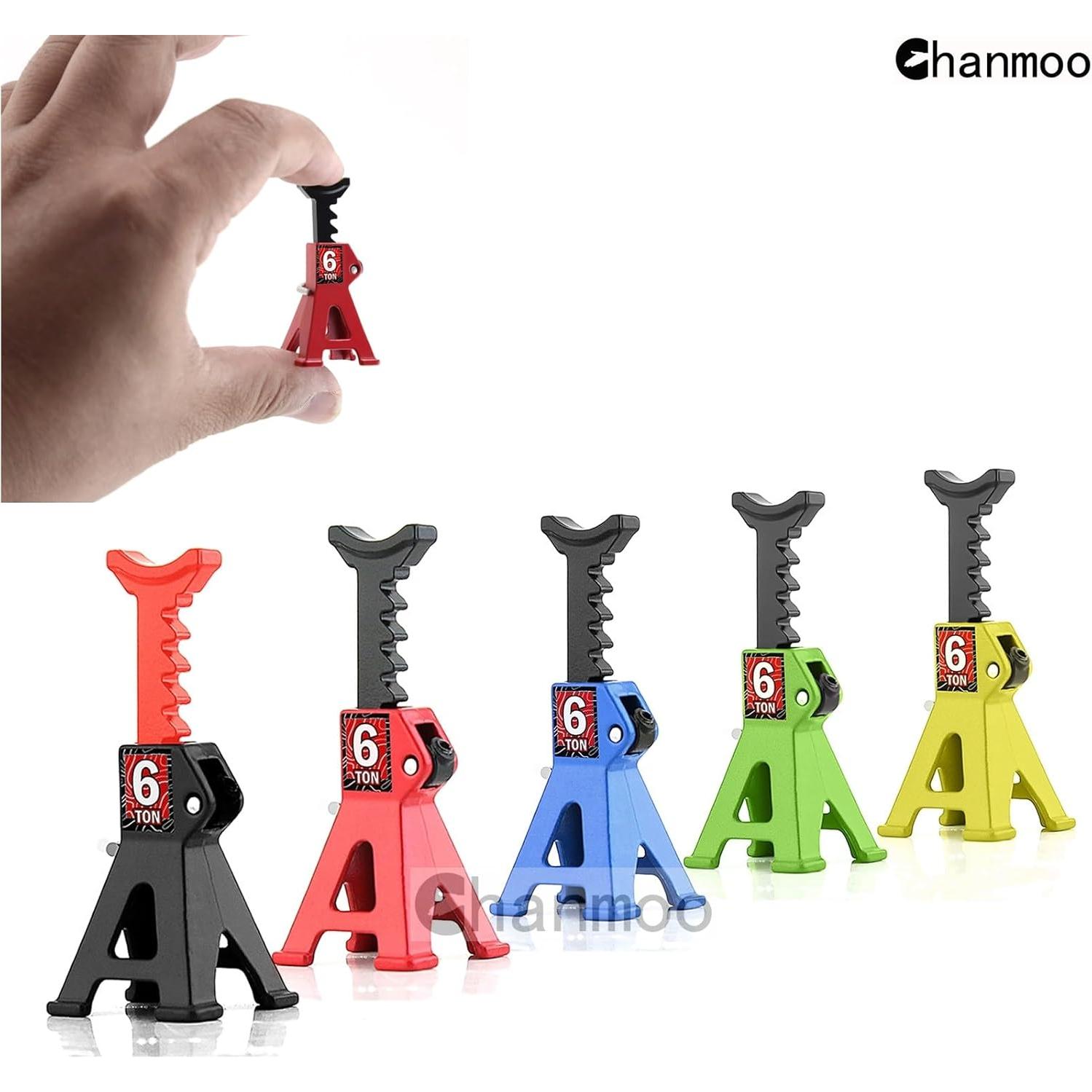 Soportes de Jack RC Chanmoo 1:24 Ajustables 6 Toneladas Azul - 4 PCS