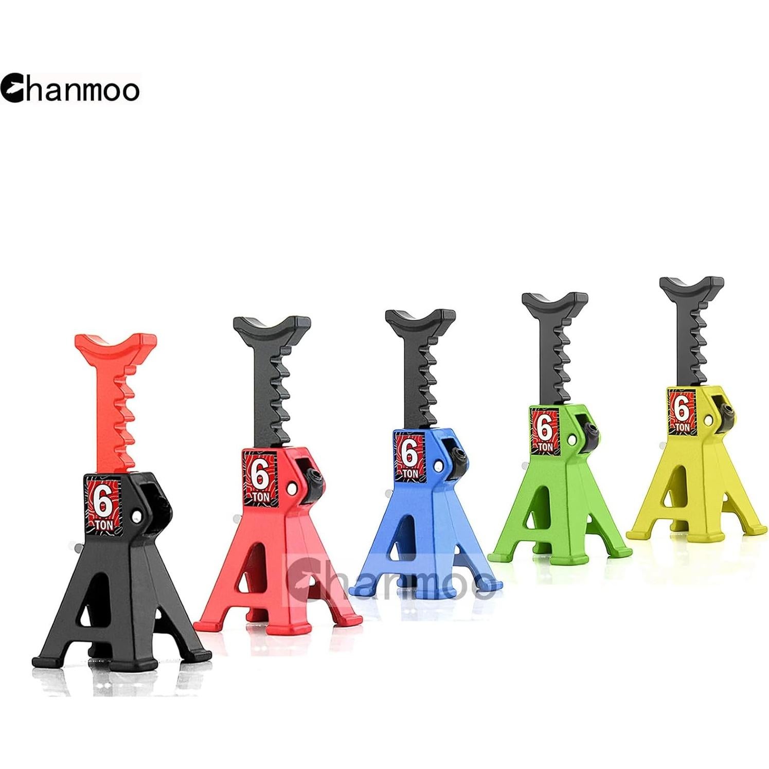 Soportes de Jack RC Chanmoo 1:24 Ajustables 6 Toneladas Azul - 4 PCS