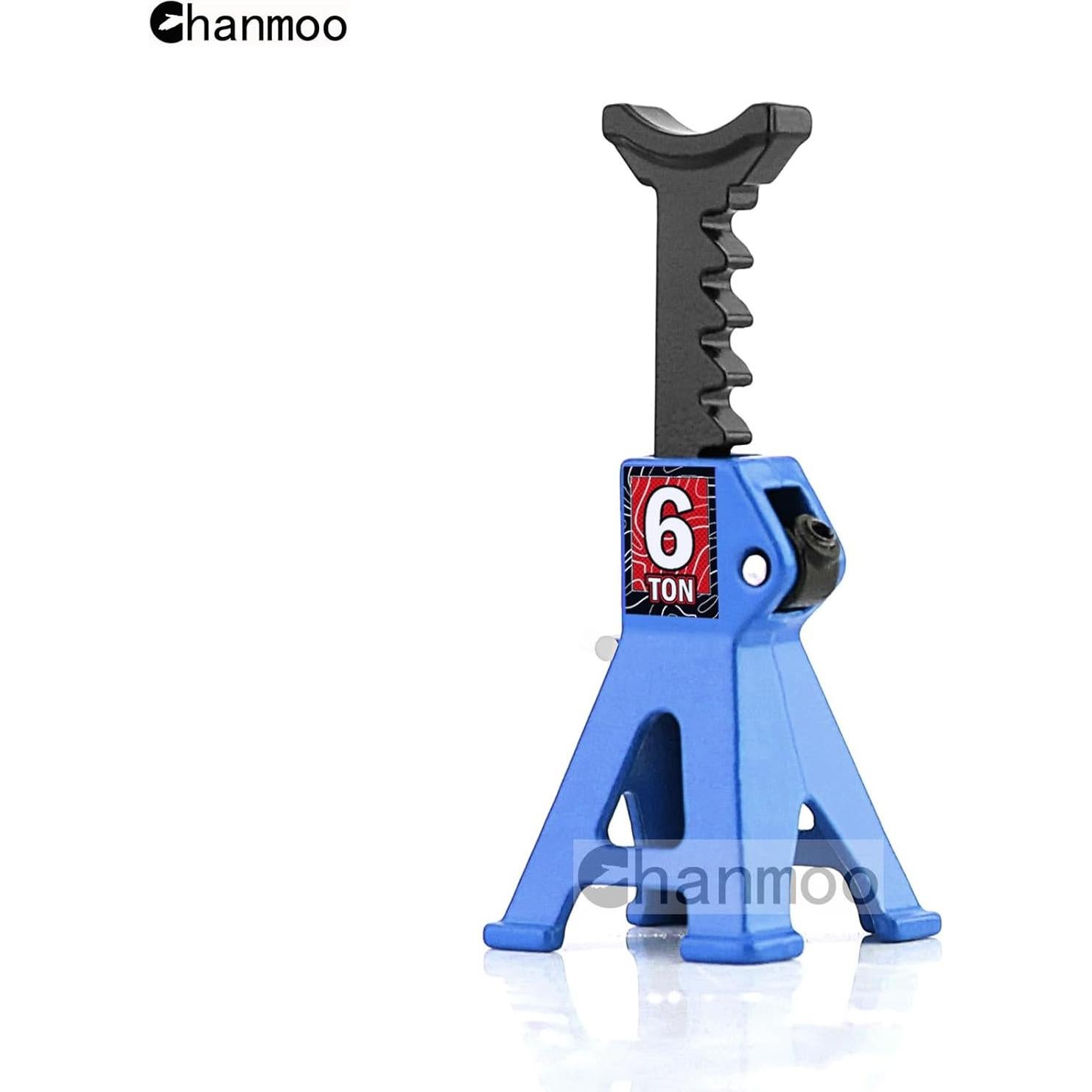 Soportes de Jack RC Chanmoo 1:24 Ajustables 6 Toneladas Azul - 4 PCS