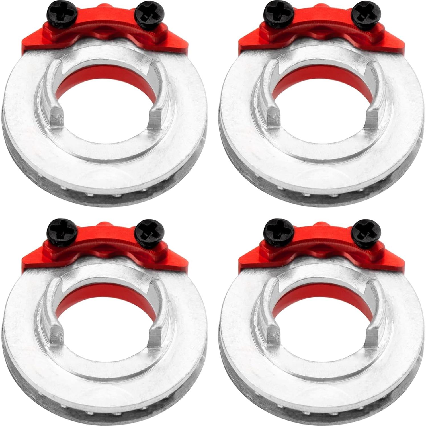 4Pcs ShareGoo RC Brake Disc,Metal Wheel Rim Hex Hub Brake Disc Decoration Compatible with Wltoys K969 K989 Kyosho Mini-Q Mini-Z Mini-D 1/28 RC Car