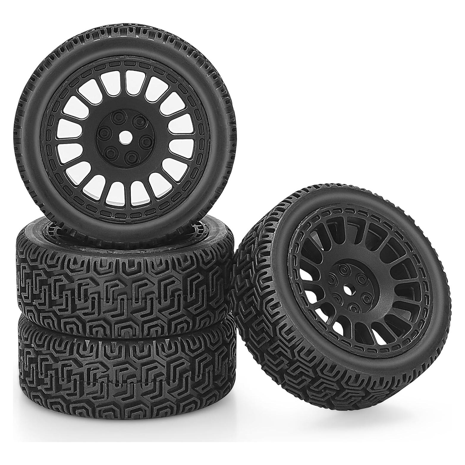 Neumáticos y Ruedas RC 1/10 Daitoku 12mm Negro - Compatibles Tamiya