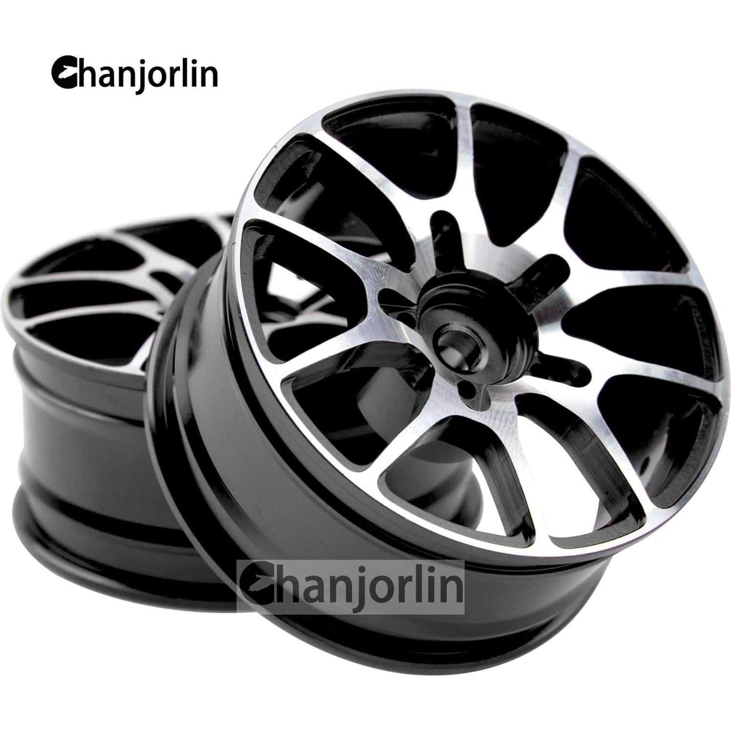 Ruedas de Drift RC 1:10 Chanjorlin 52mm Aluminio 4PCS Negro