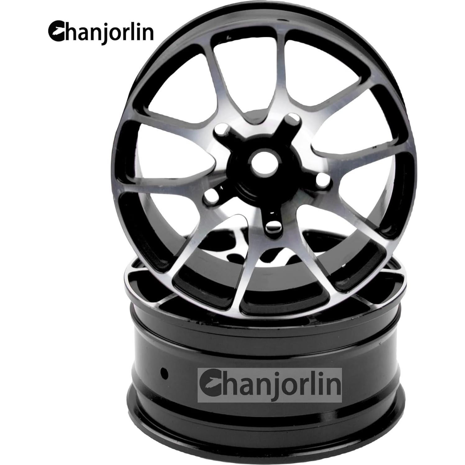Ruedas de Drift RC 1:10 Chanjorlin 52mm Aluminio 4PCS Negro