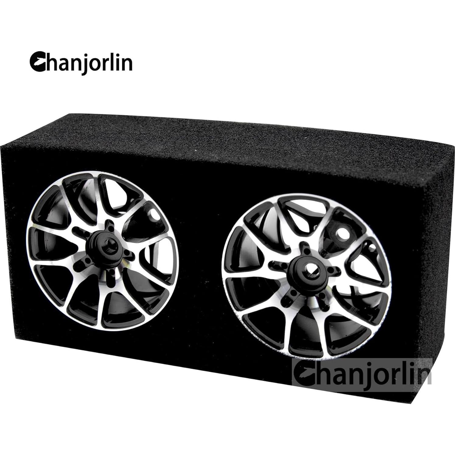 Ruedas de Drift RC 1:10 Chanjorlin 52mm Aluminio 4PCS Negro