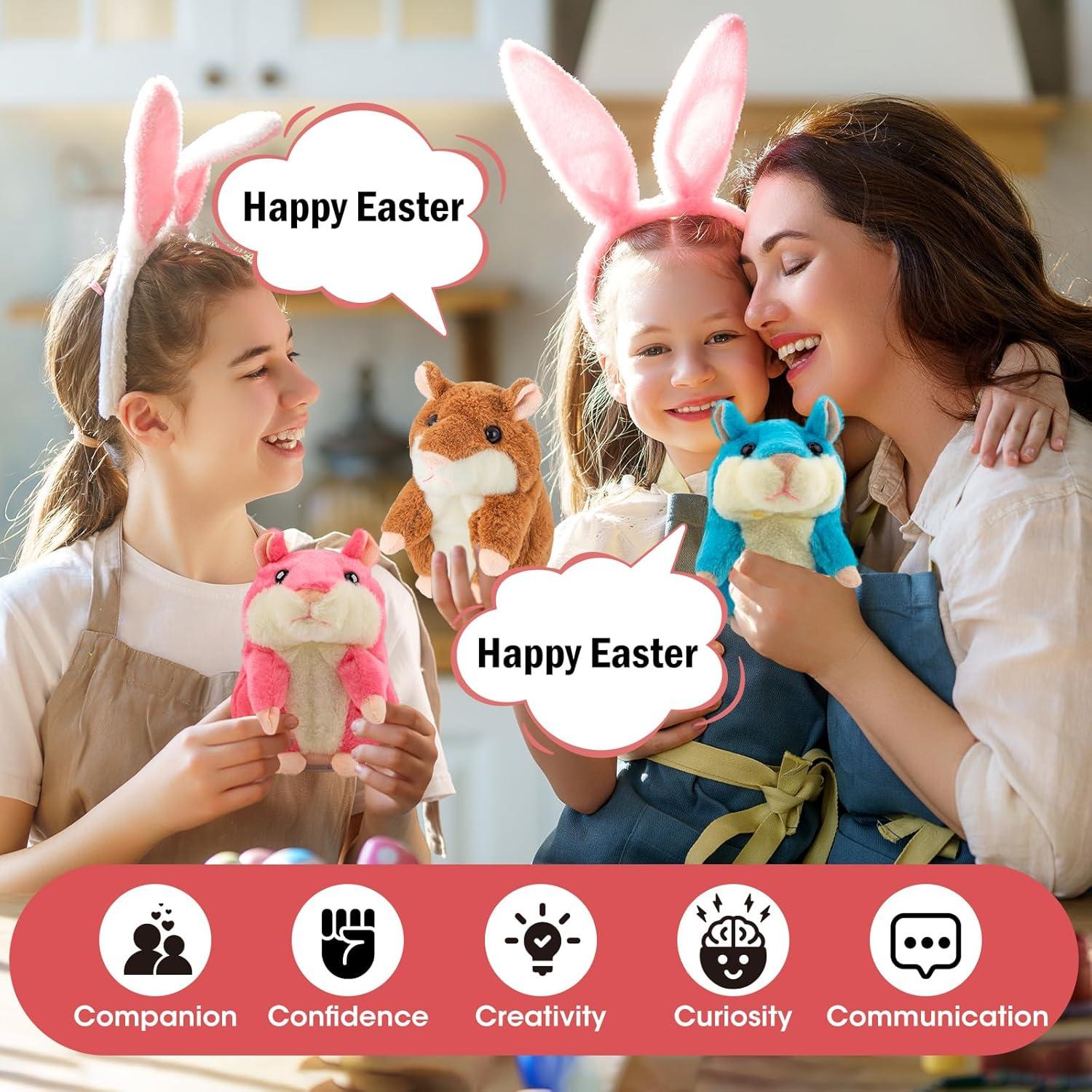 Hámster Hablante Qrooper QR-520BR - Juguete Interactivo 10.4x8.4 cm