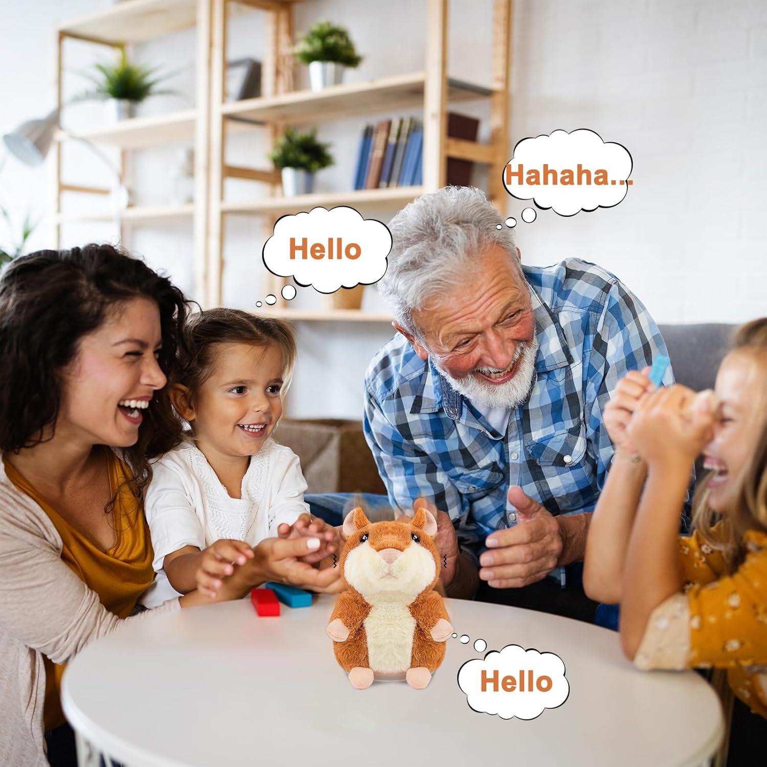 Hámster Hablante Qrooper QR-520BR - Juguete Interactivo 10.4x8.4 cm