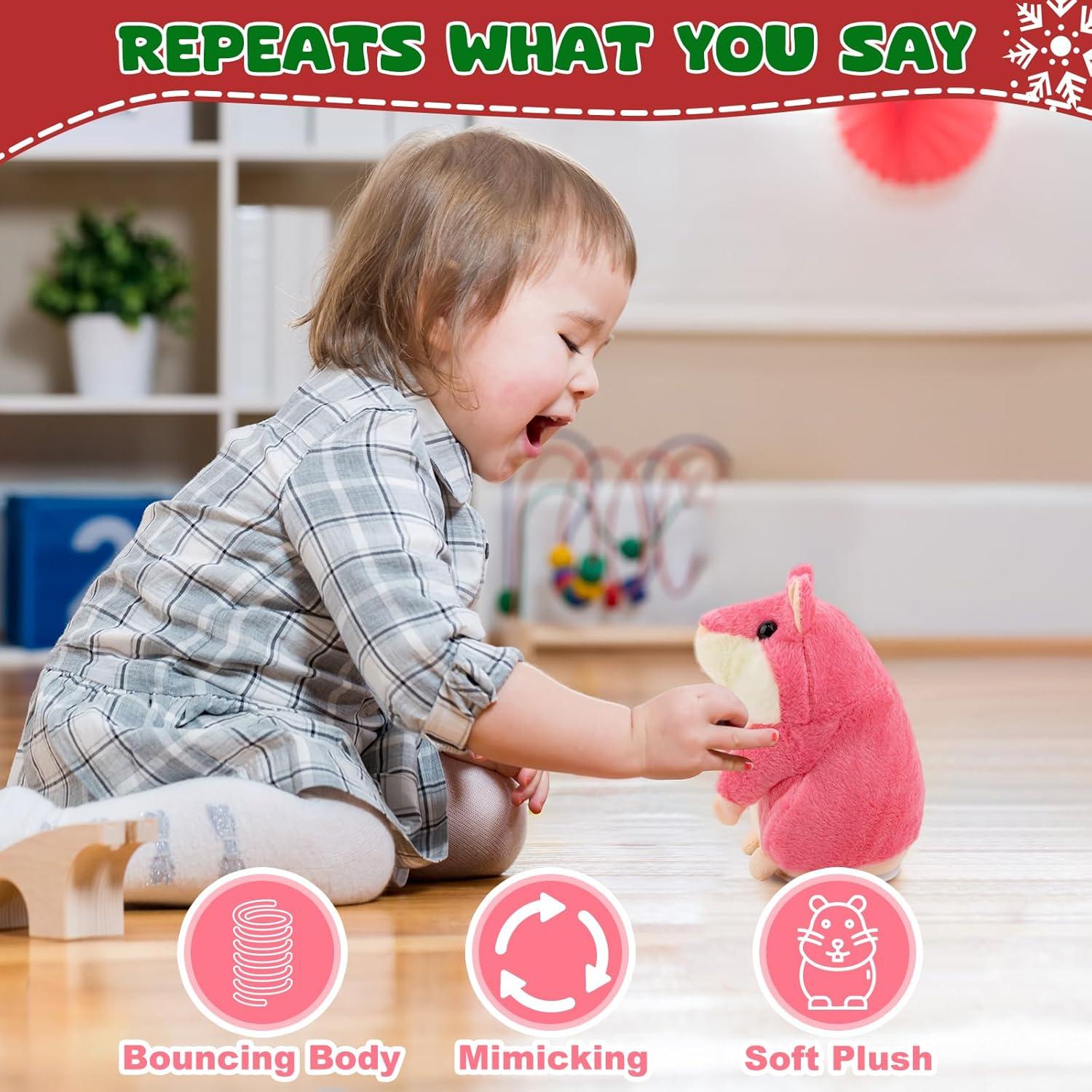 Hámster Hablante Qrooper Rosa 16.5 cm Juguete Interactivo