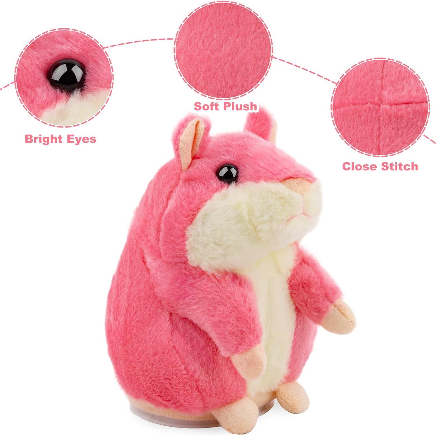 Hámster Hablante Qrooper Rosa 16.5 cm Juguete Interactivo