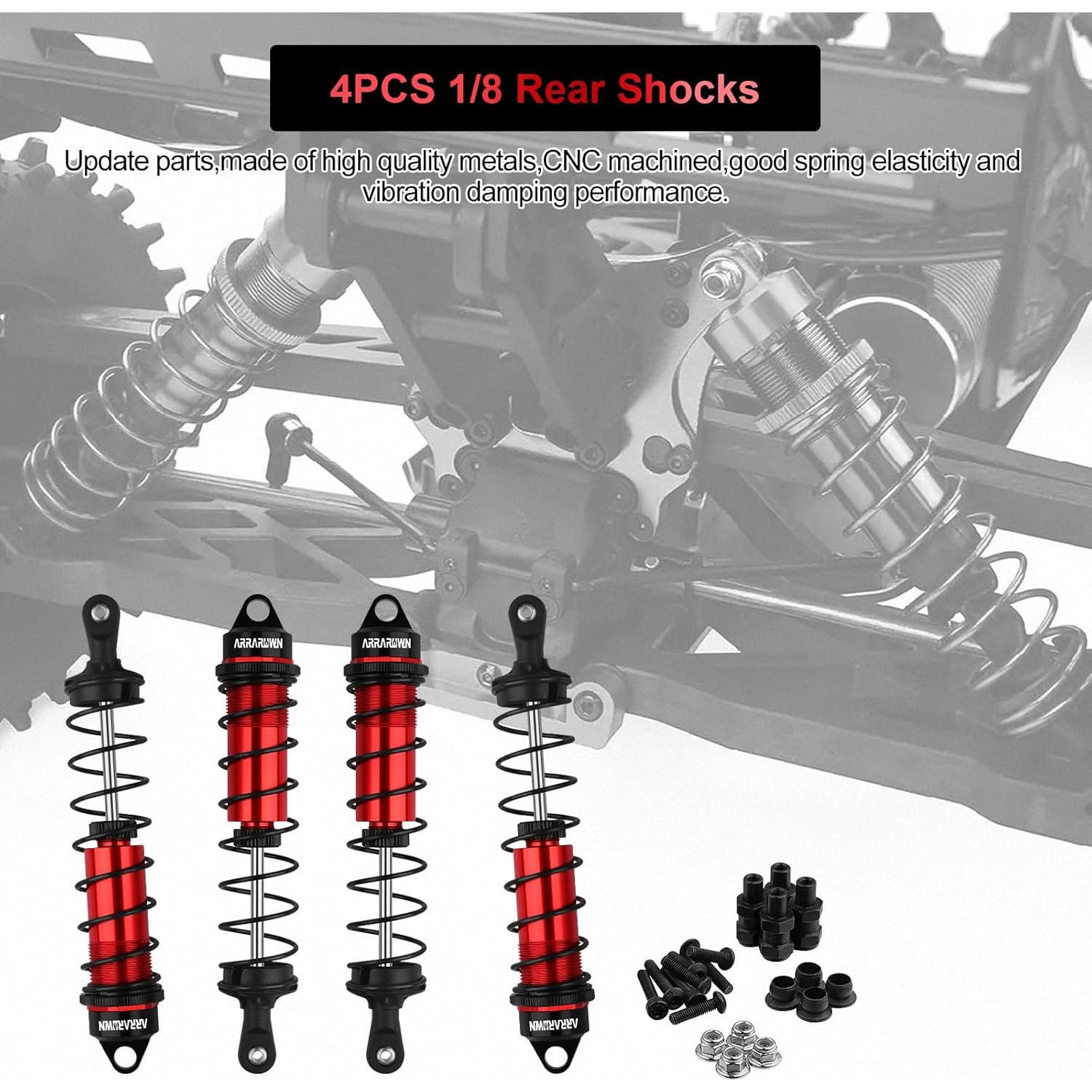 Amortiguadores Traseros RC 4PCS 130mm ARRAROWN Ajustables