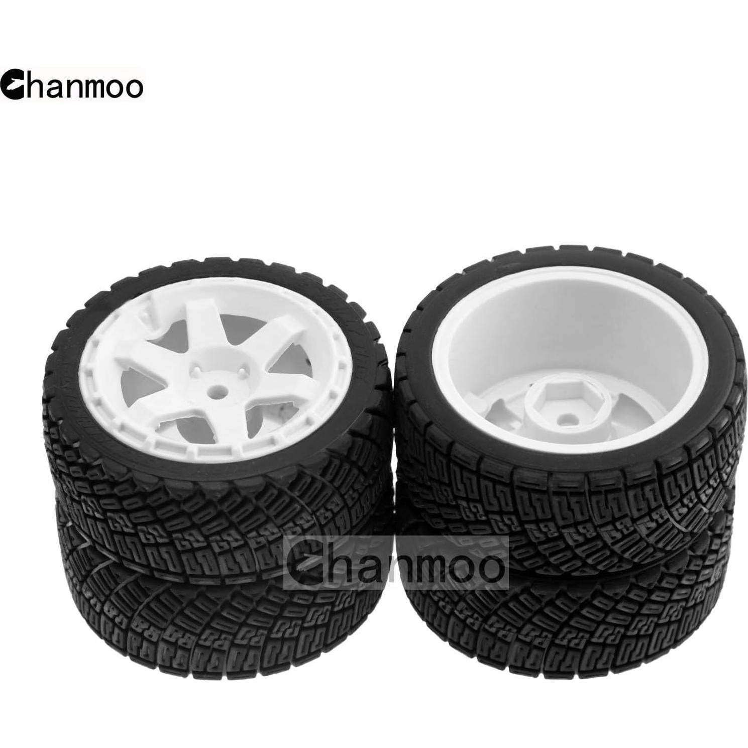 Neumáticos de Rally 1:10 Chanmoo 67mm 4Pcs 12mm Hex RC