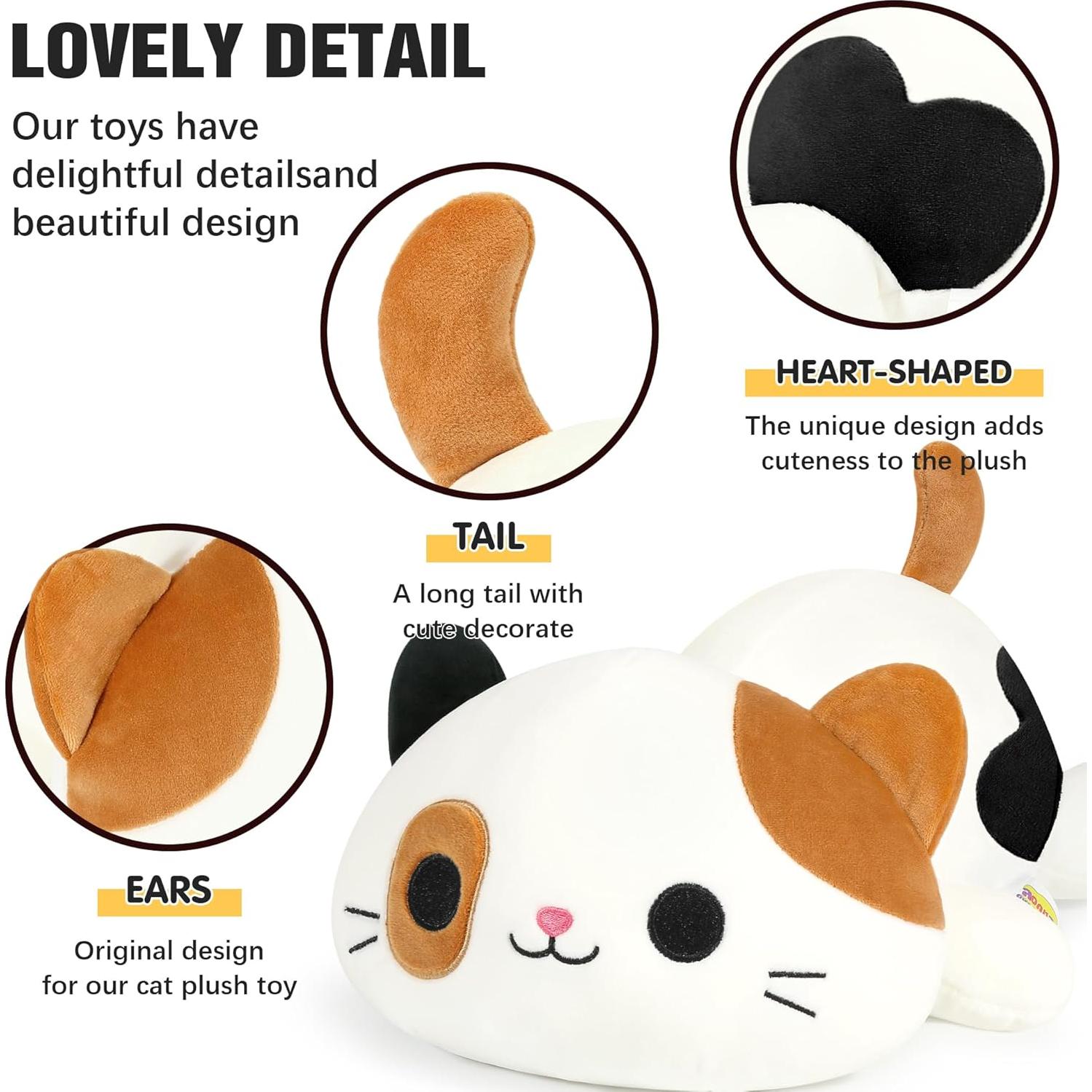 Onsoyours Gato de Peluche 30 cm Calico Suave y Kawaii