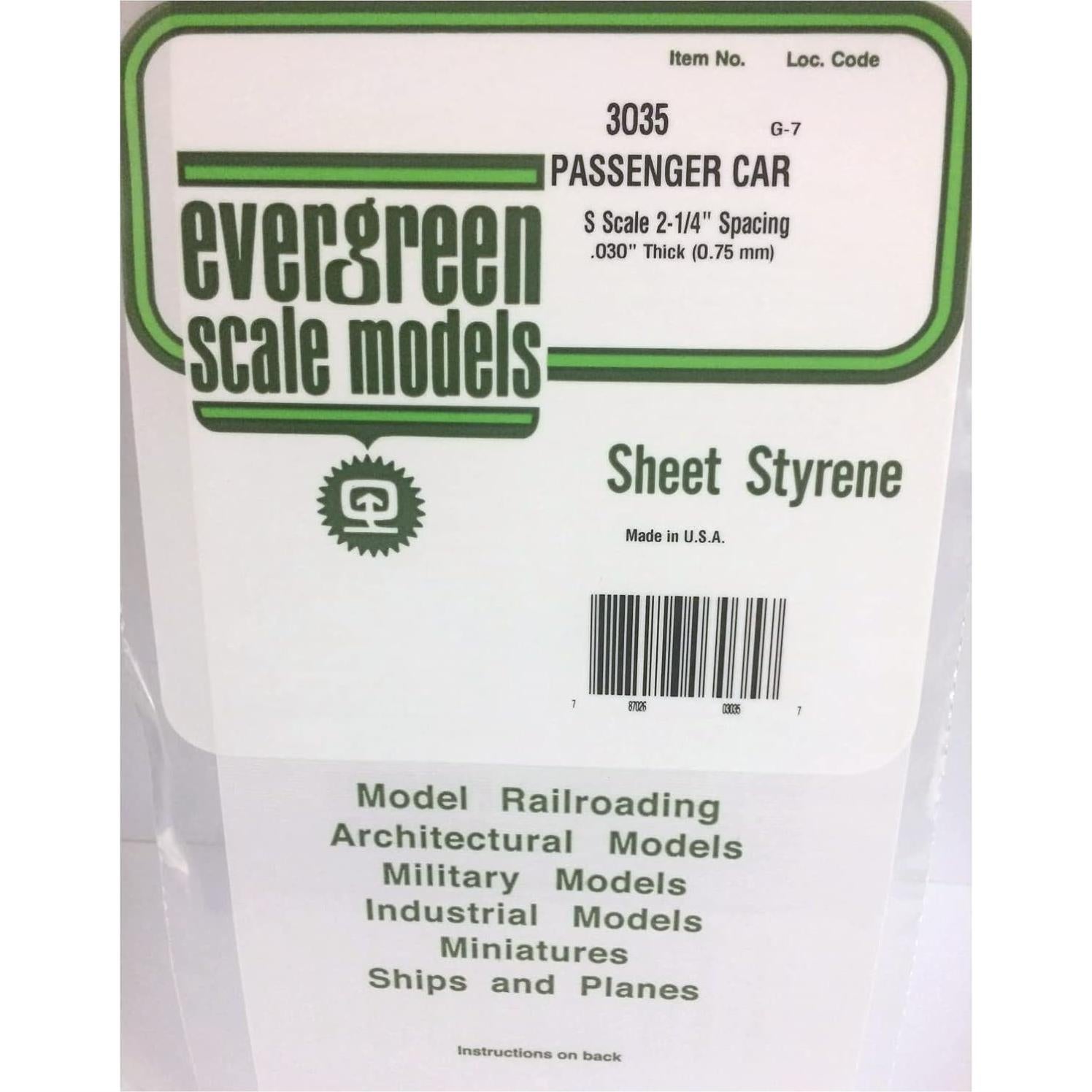Hoja Plástica Kyosho 70EG3035 para Modelos a Escala 0.75 mm