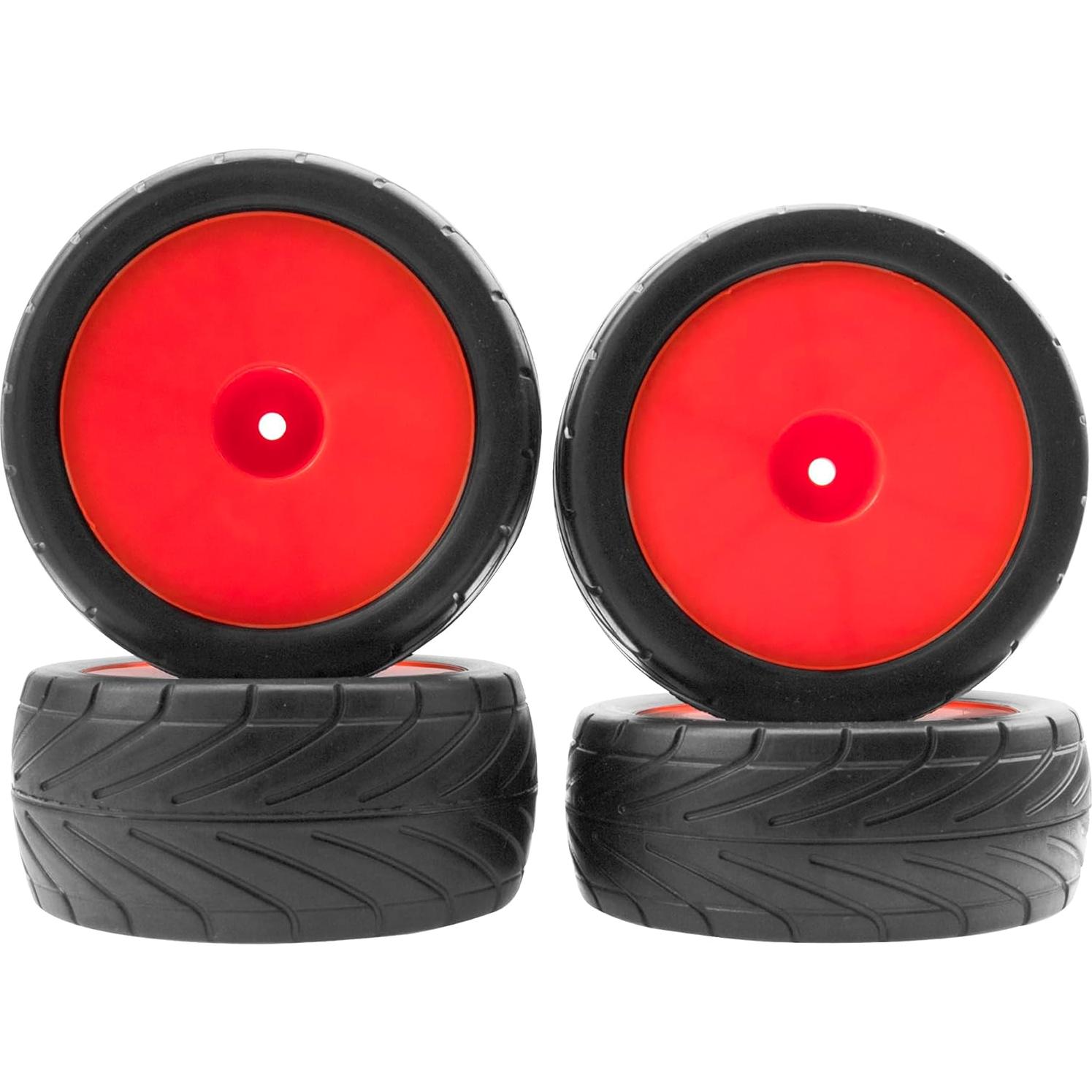 Paquete de 4 llantas de goma ShareGoo 85mm para buggy RC 1/10