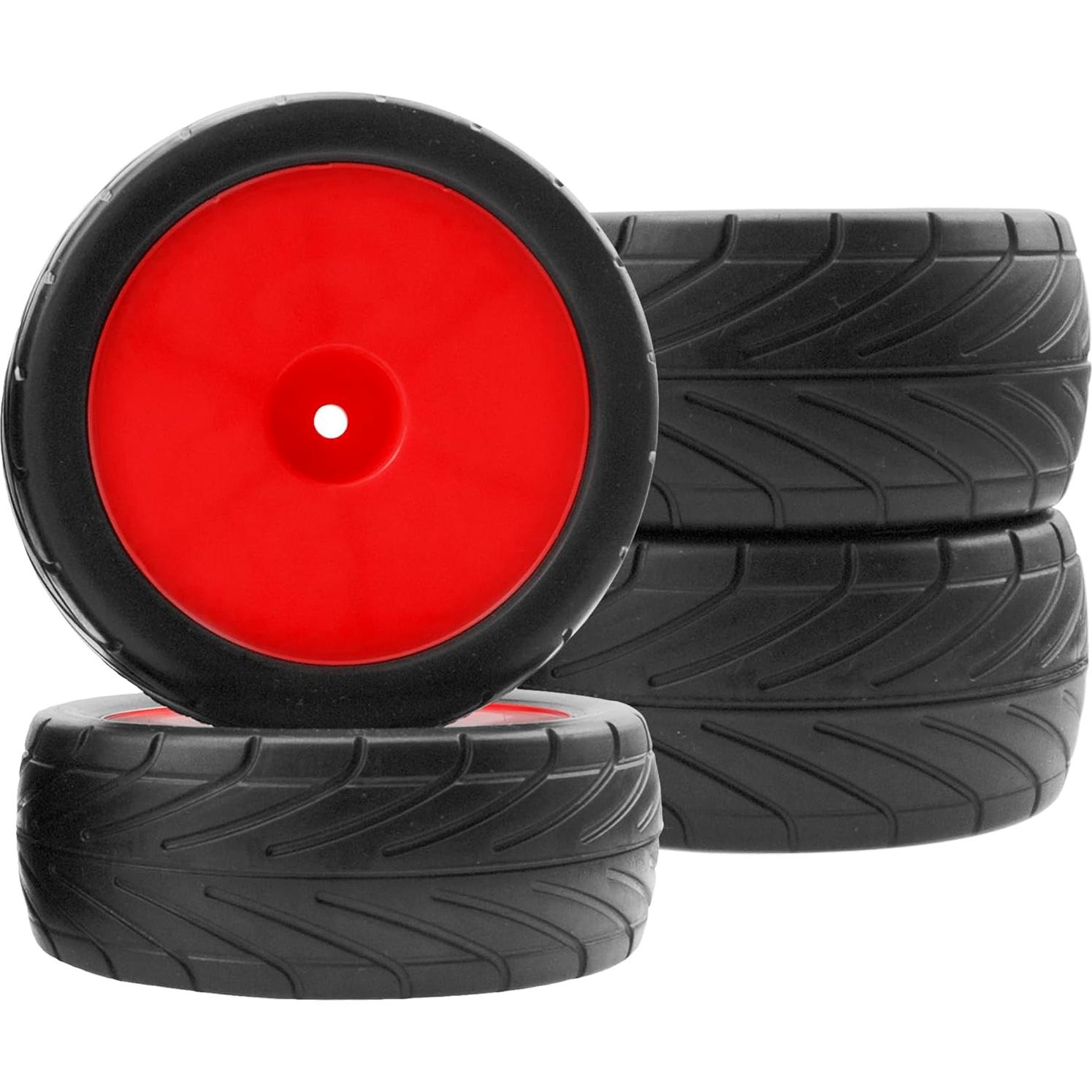 Paquete de 4 llantas de goma ShareGoo 85mm para buggy RC 1/10