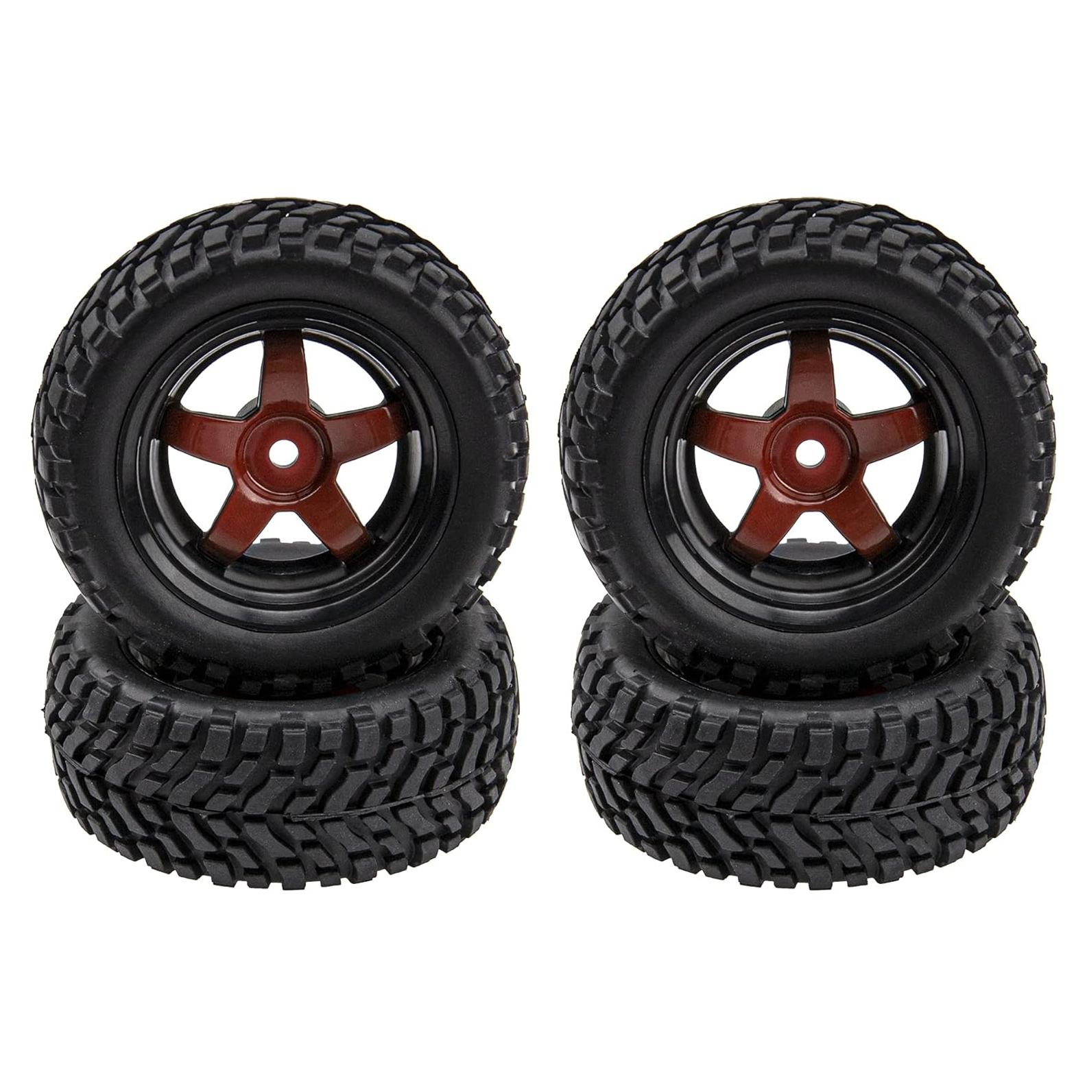 Neumáticos de goma 75mm y llantas plásticas 12mm HIRCQOO